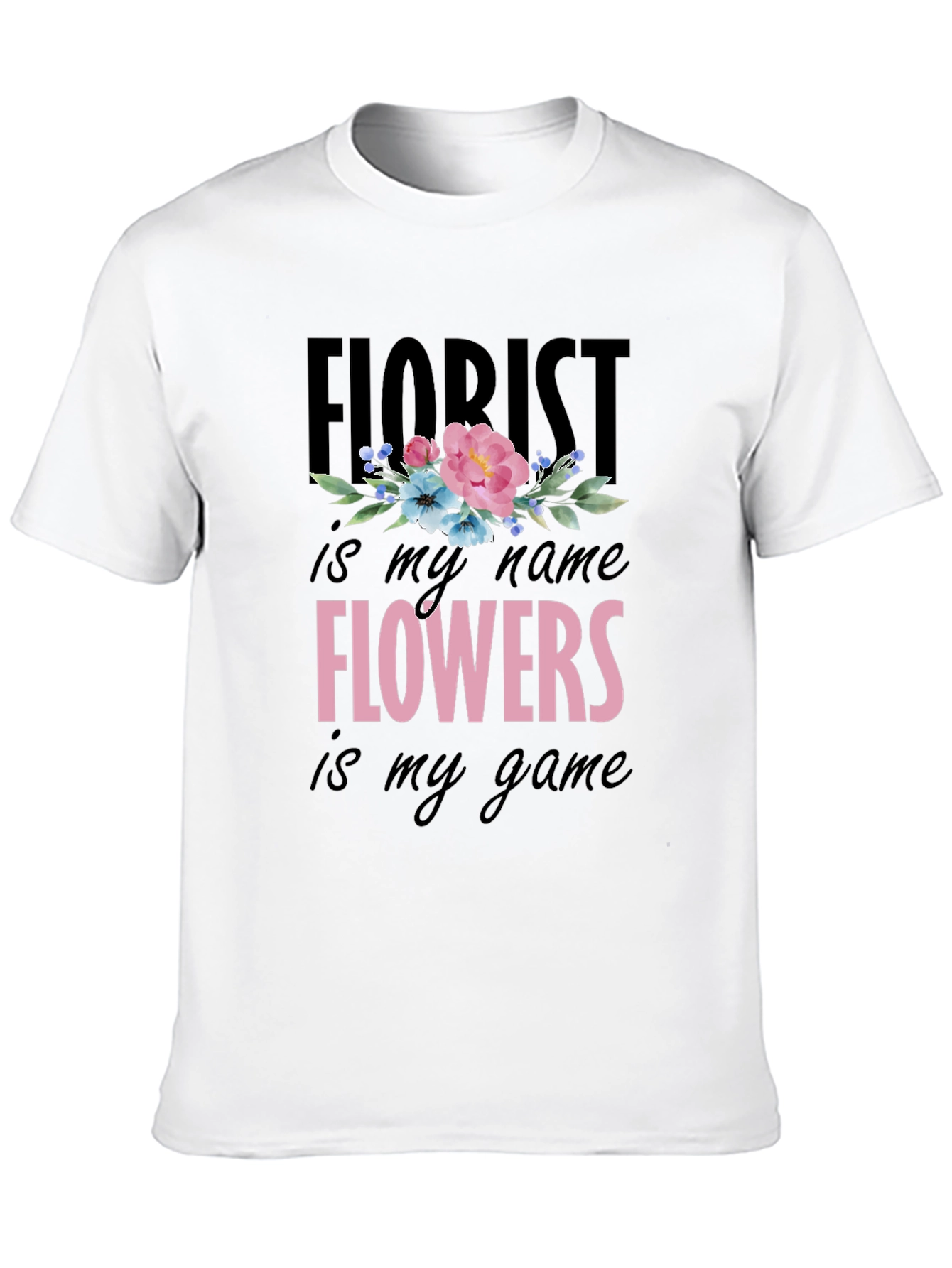 Florist Themed Graphic Tee - Floral Design