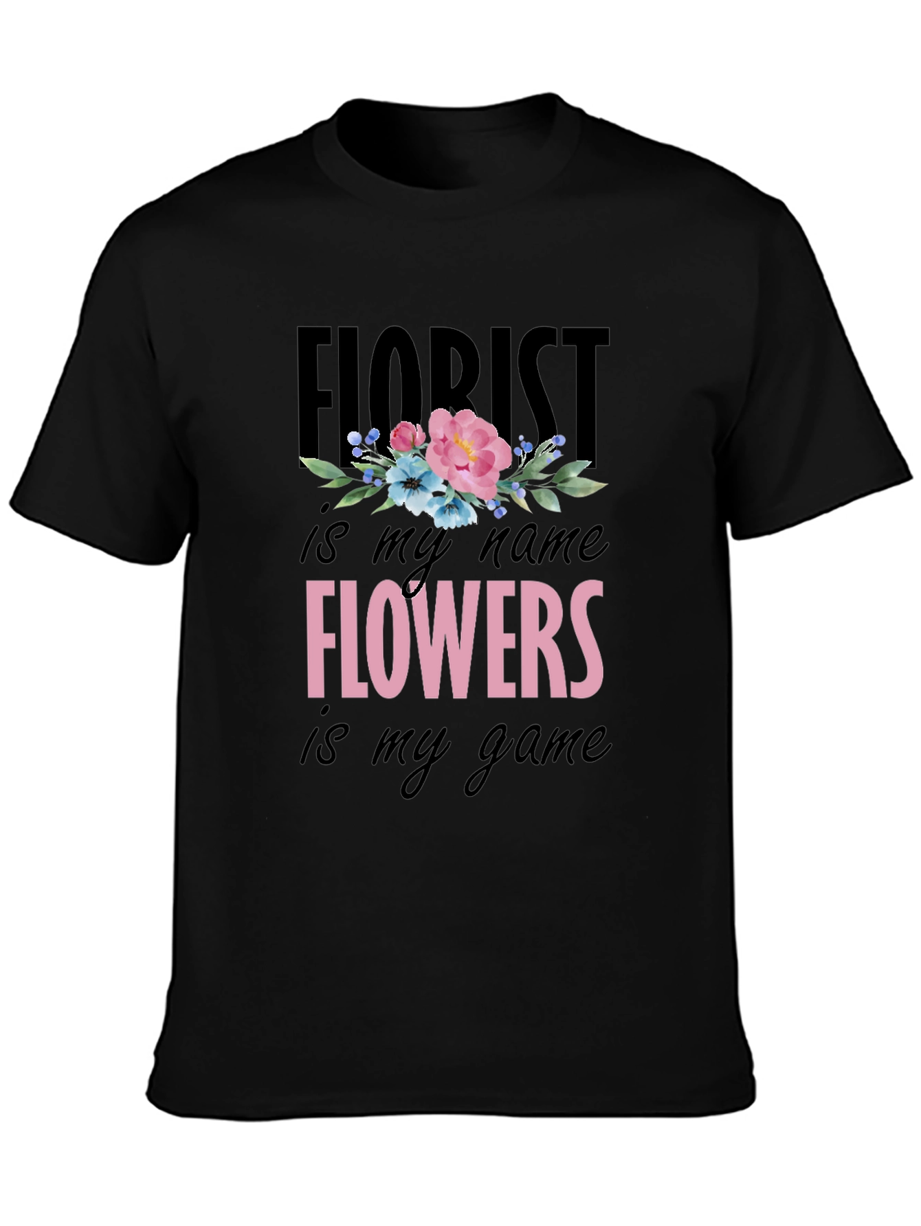 Florist Themed Graphic Tee - Floral Design