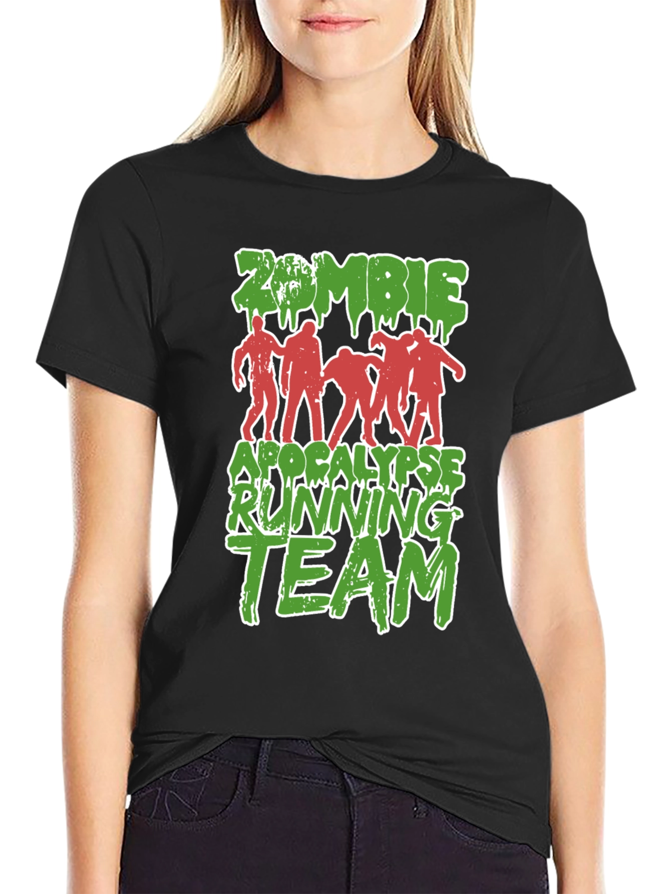 Zombie Apocalypse Running Team Graphic T-Shirt