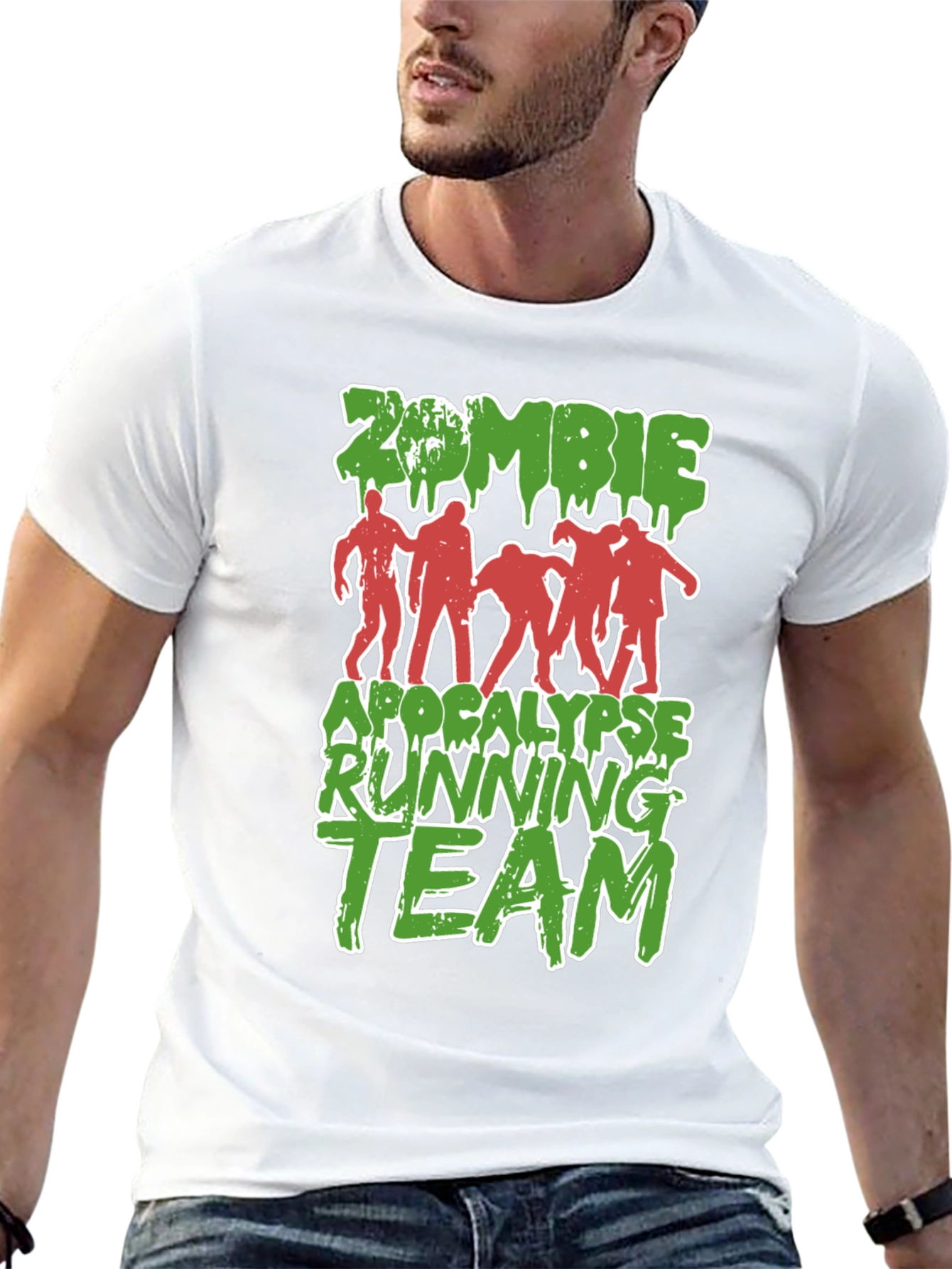 Zombie Apocalypse Running Team Graphic T-Shirt