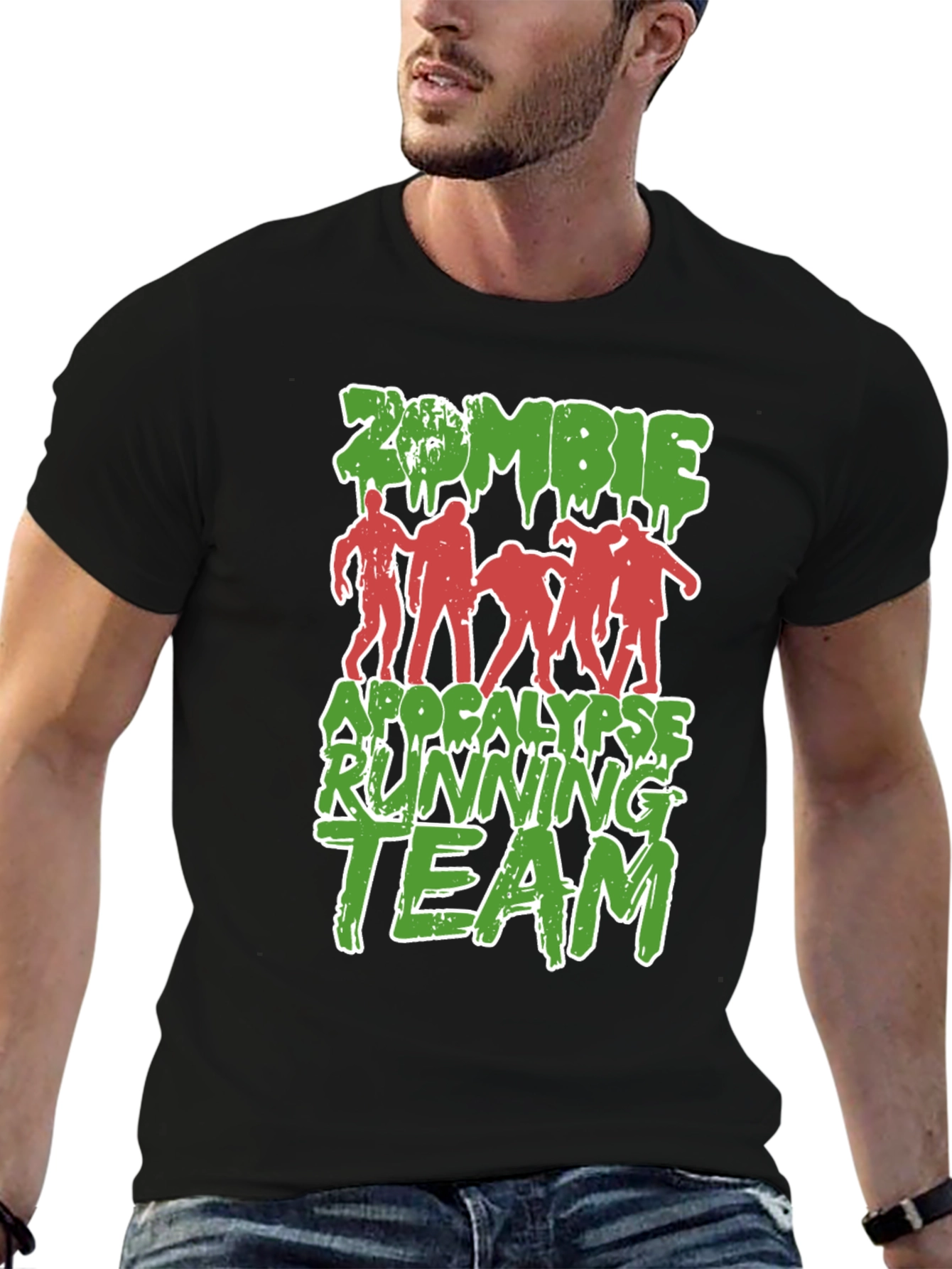 Zombie Apocalypse Running Team Graphic T-Shirt