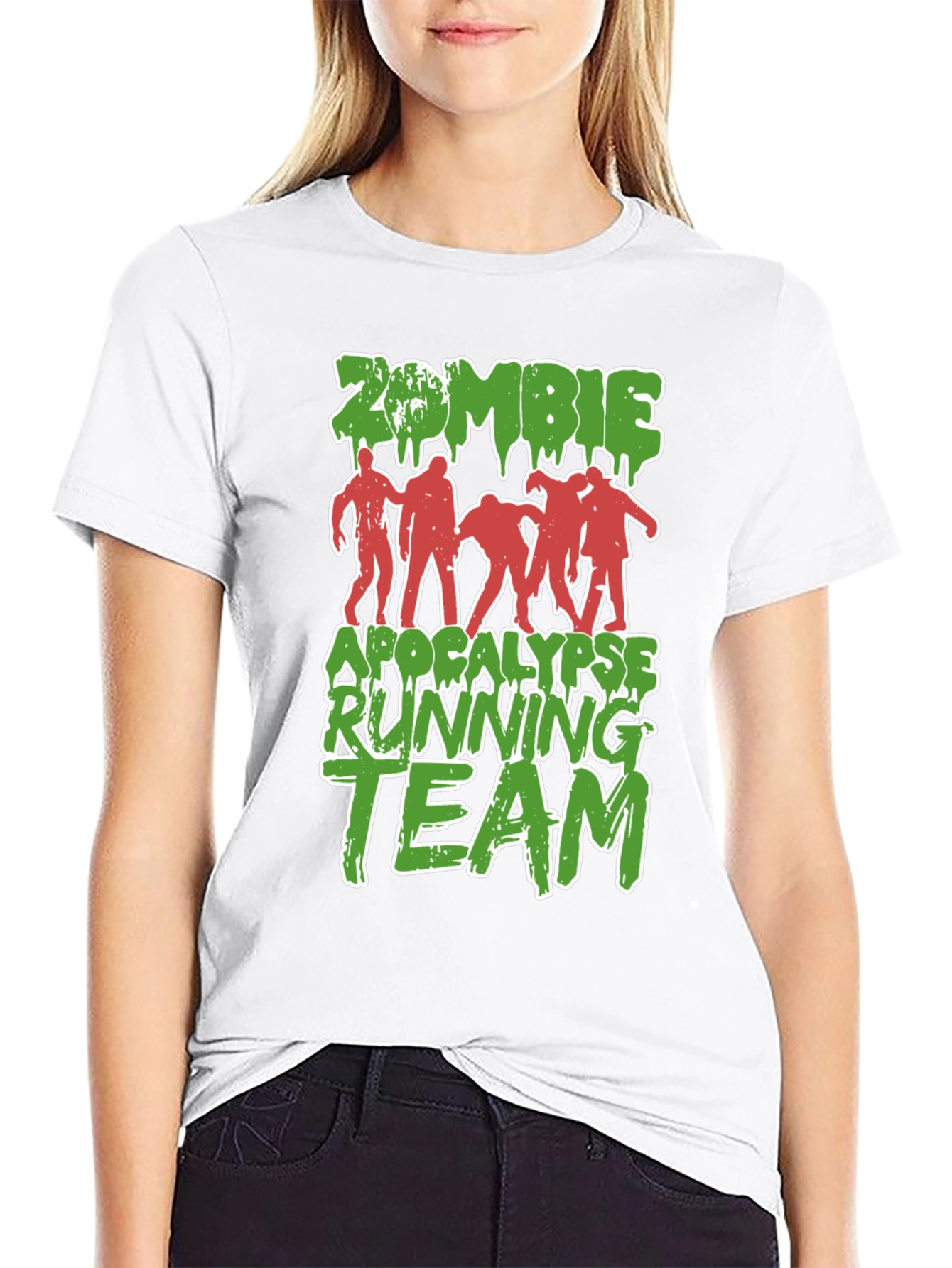 Zombie Apocalypse Running Team Graphic T-Shirt