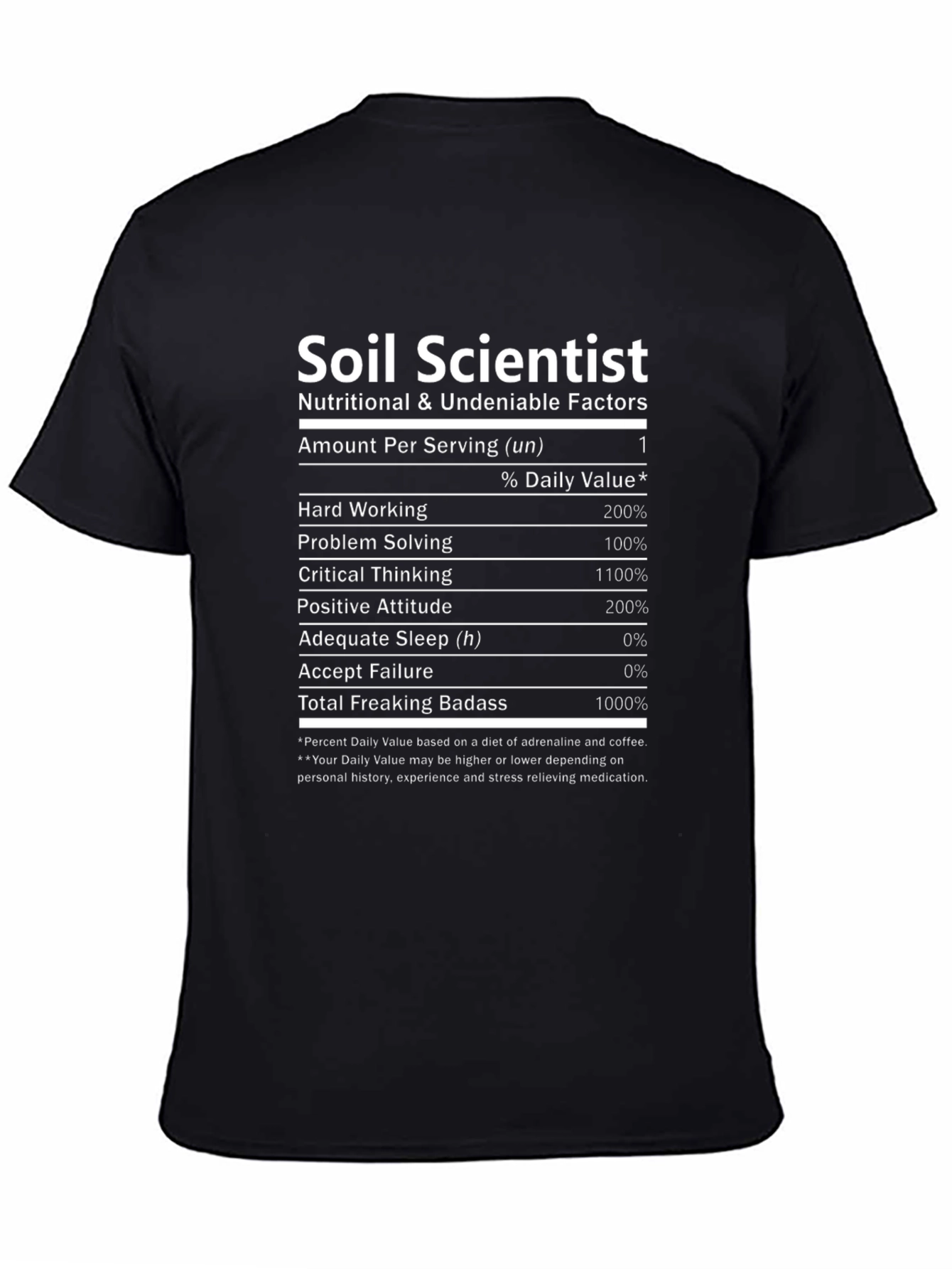 Soil Scientist Nutrition Facts T-Shirt