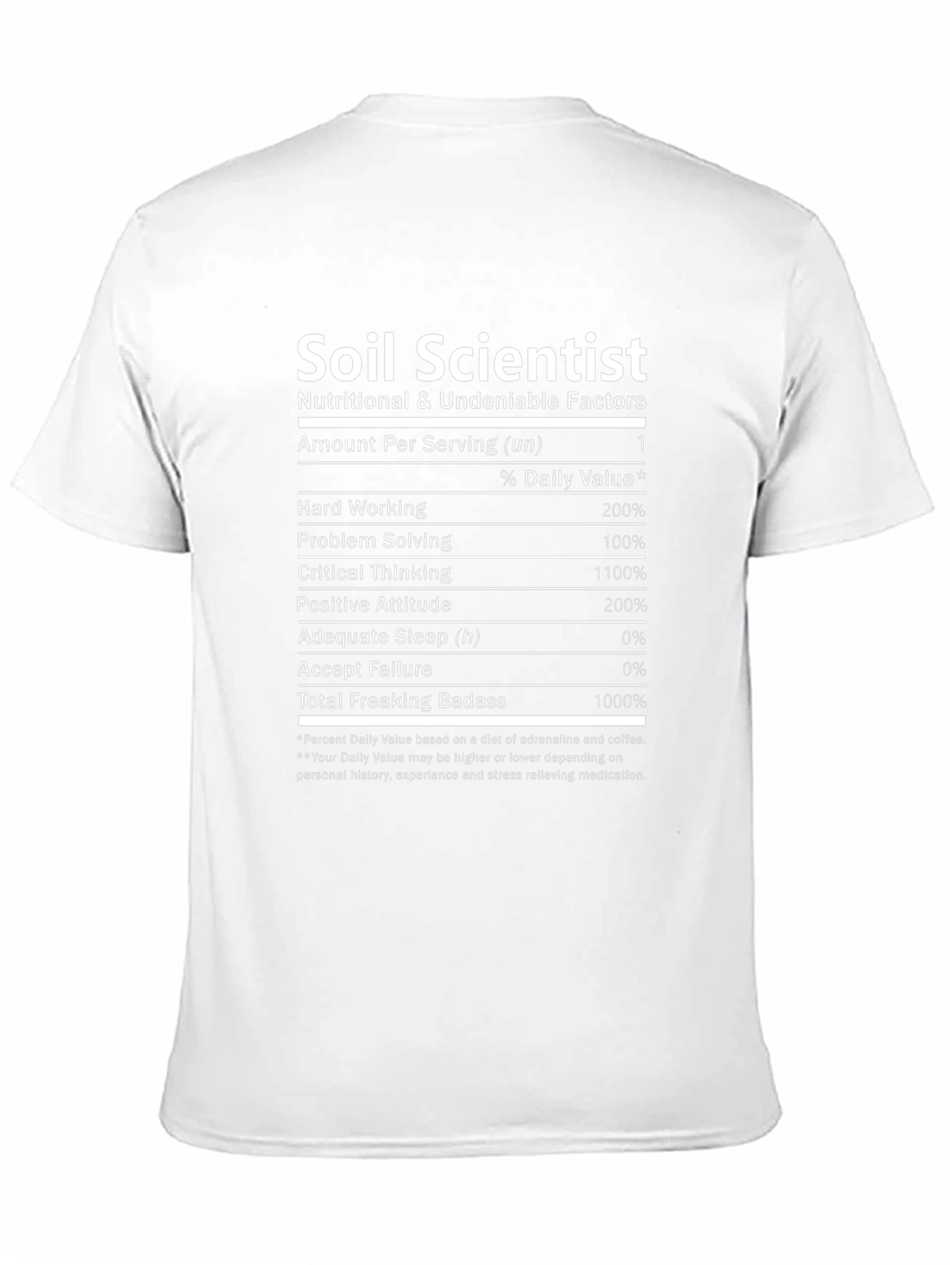 Soil Scientist Nutrition Facts T-Shirt