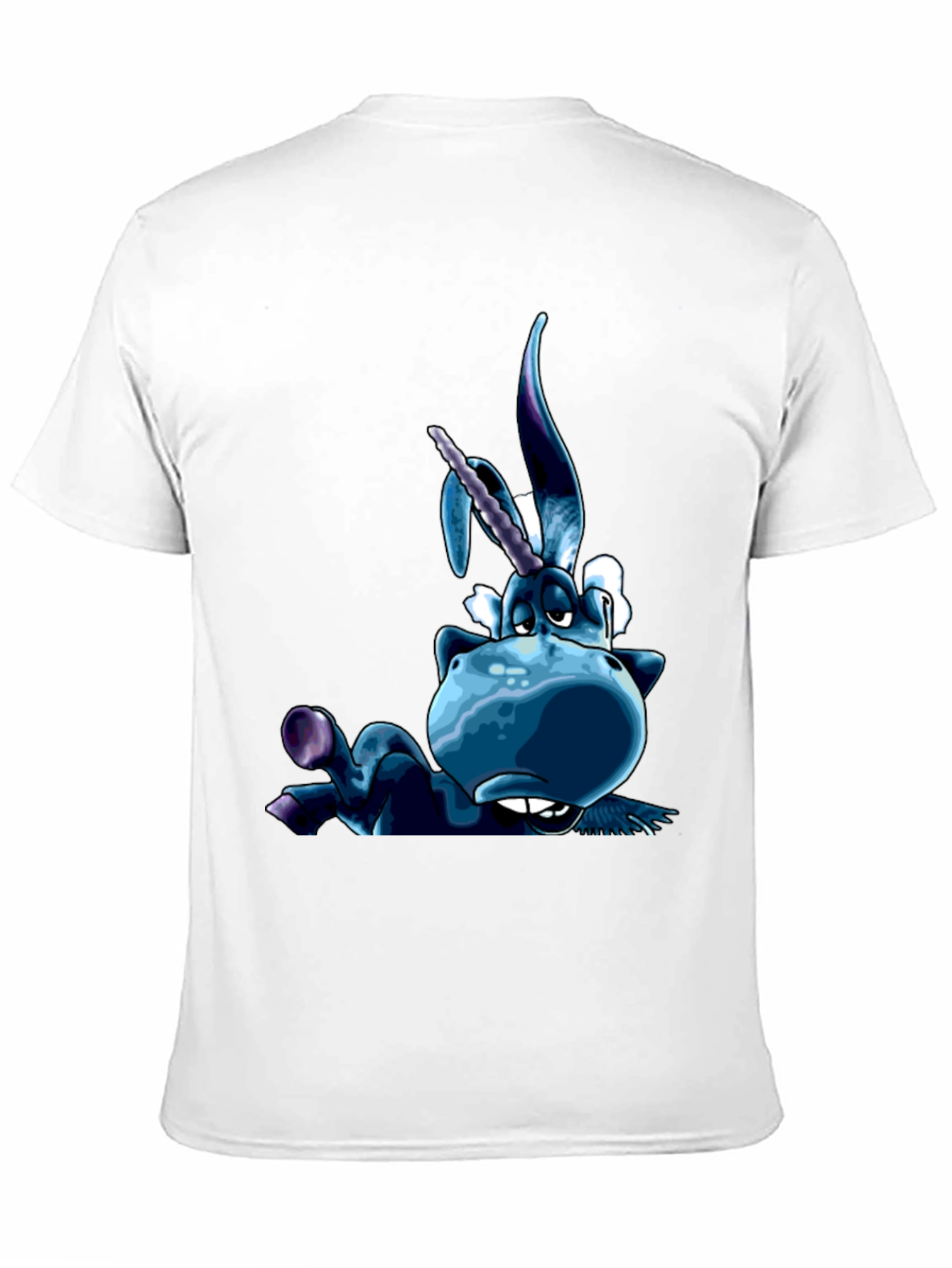 Unicorn Cartoon Graphic Black T-Shirt