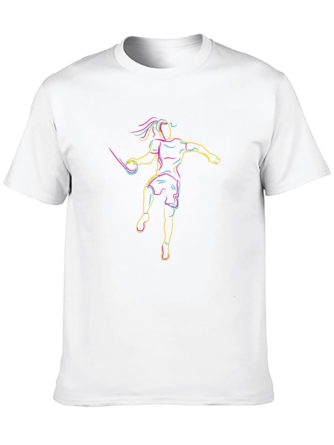 Neon Athlete Graphic Tee - Black