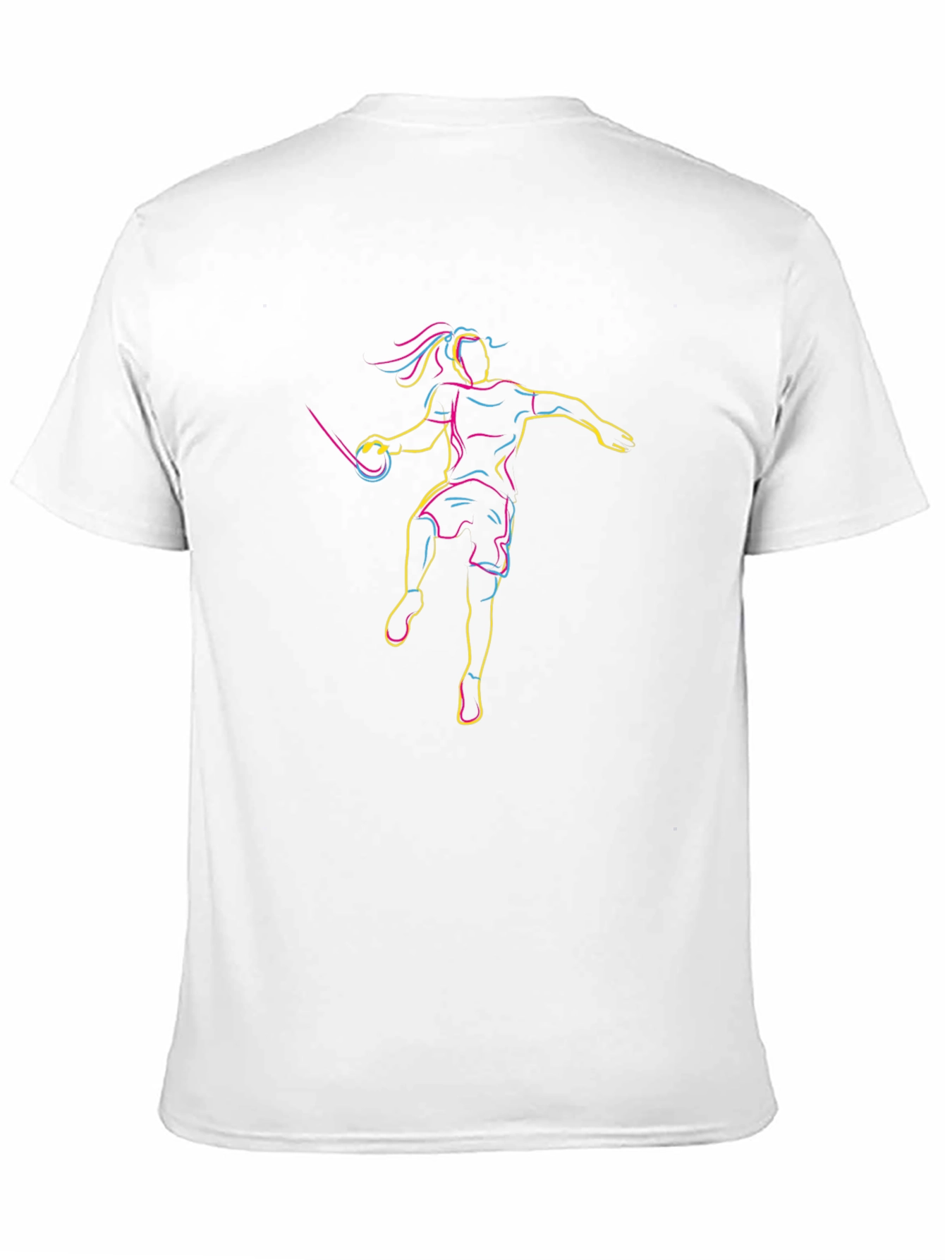 Neon Athlete Graphic Tee - Black