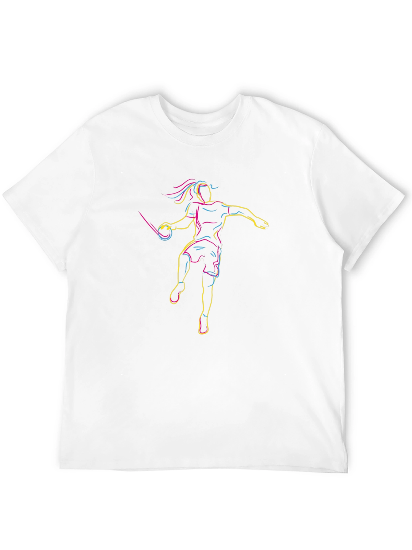 Neon Athlete Graphic Tee - Black