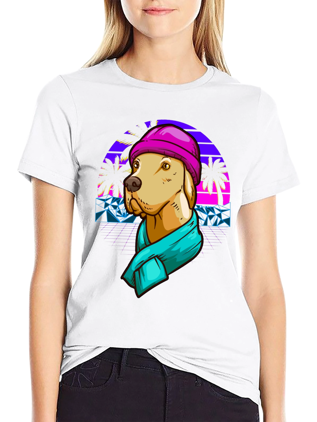 Retro Dog Graphic Tee - Cool Canine Style