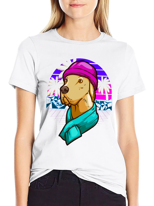 Retro Dog Graphic Tee - Cool Canine Style
