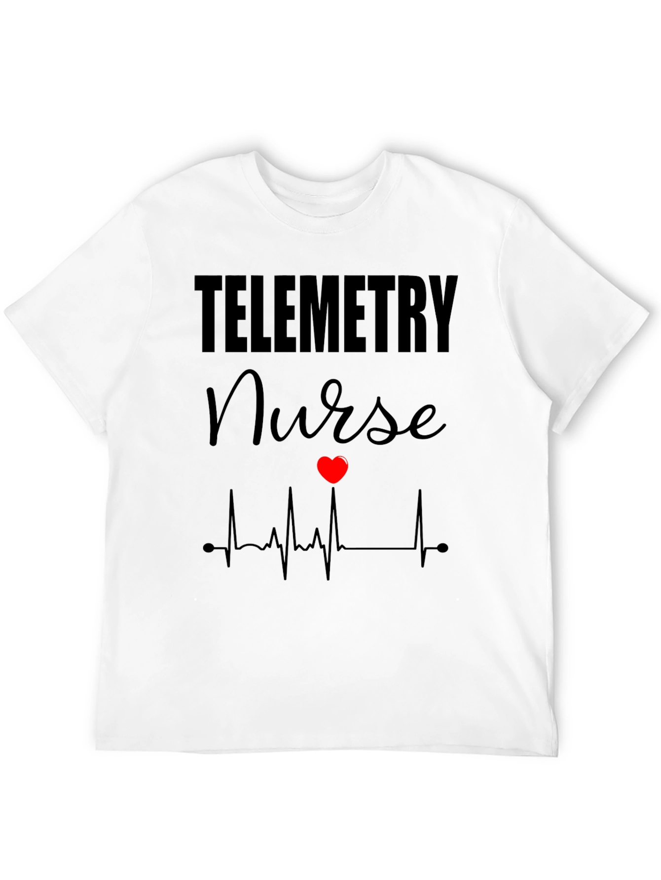 Telemetry Nurse Heartbeat Graphic T-Shirt
