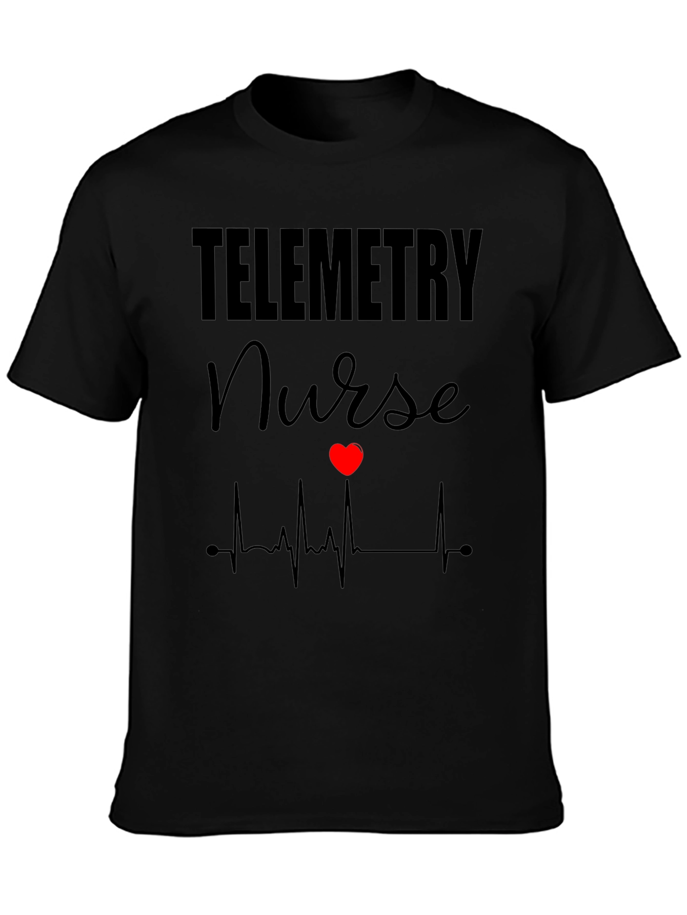 Telemetry Nurse Heartbeat Graphic T-Shirt