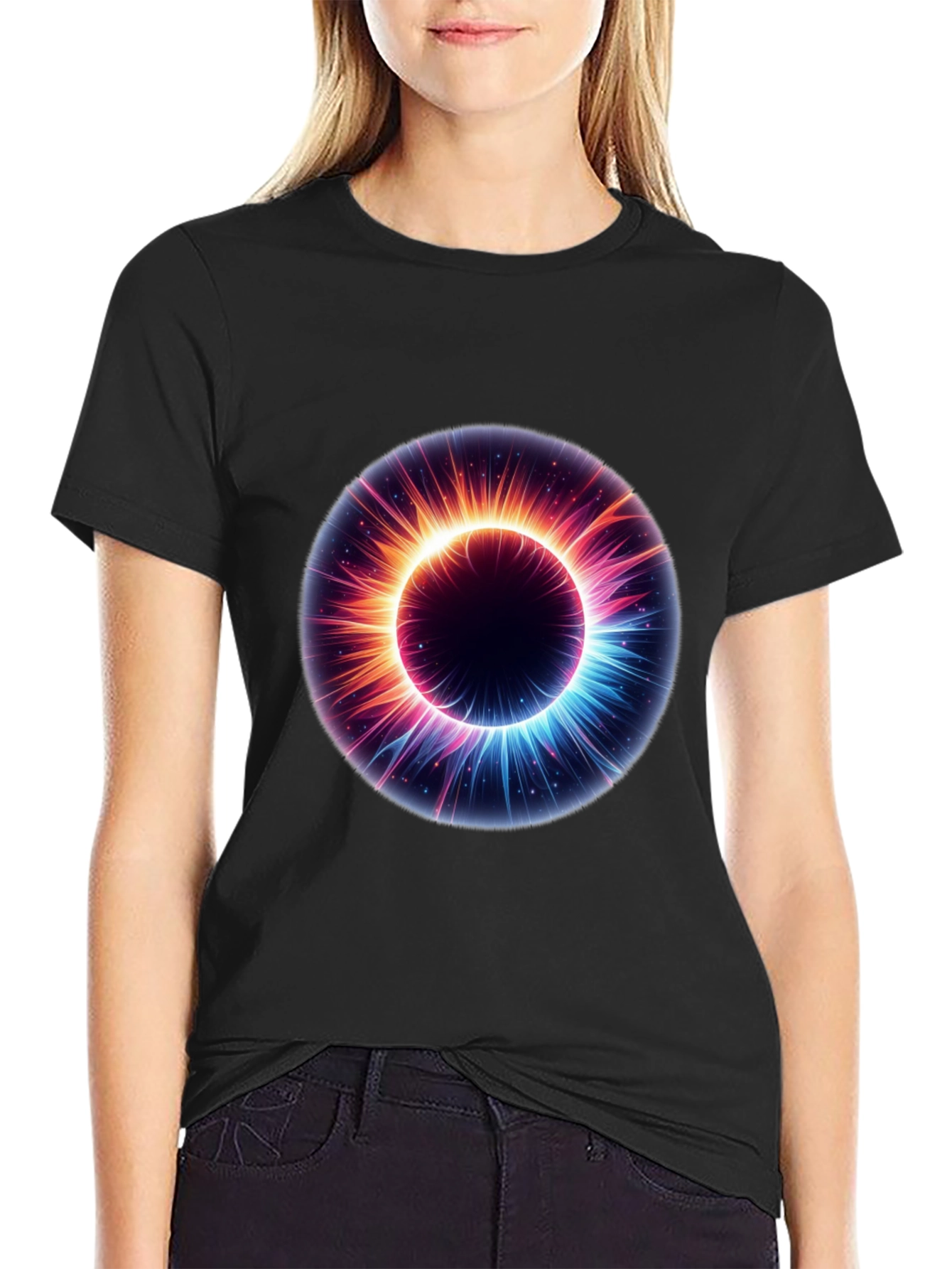 Cosmic Eye Graphic Black T-Shirt