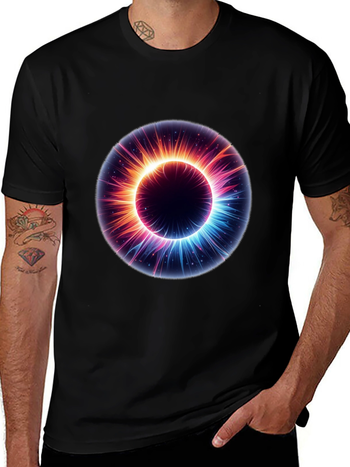 Cosmic Eye Graphic Black T-Shirt