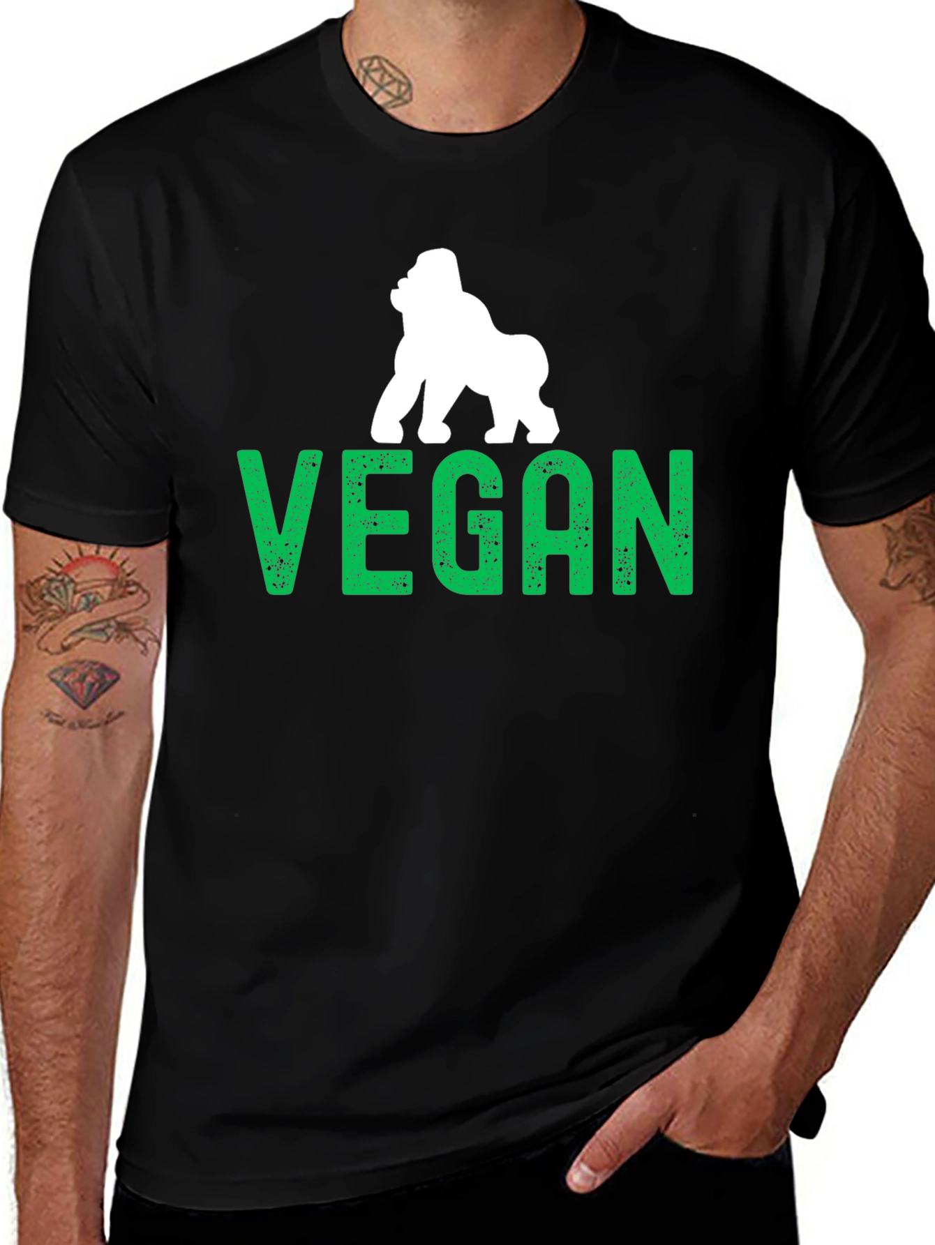 Vegan Gorilla Graphic T-Shirt