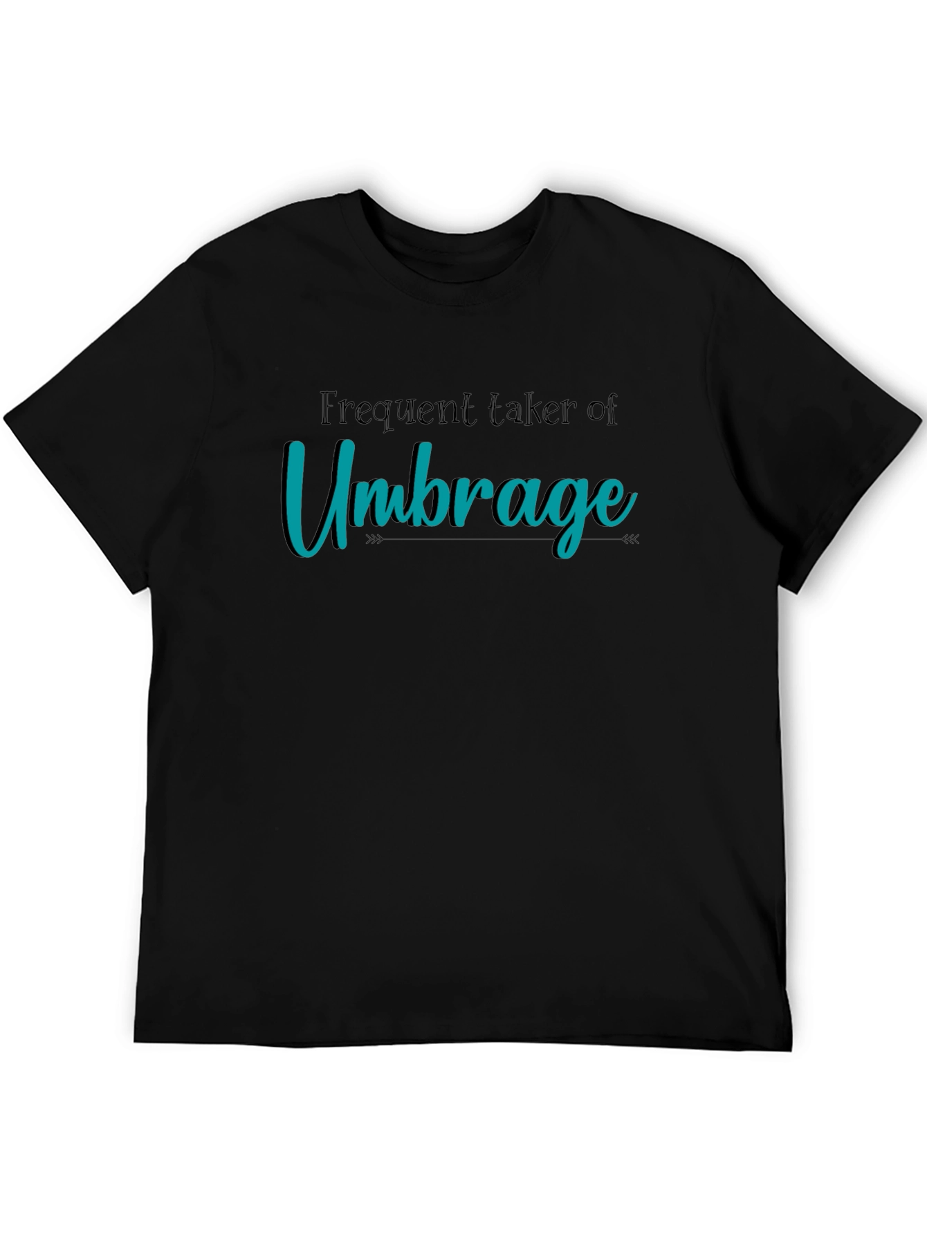 Frequent Umbrage T-Shirt Black Cotton Tee