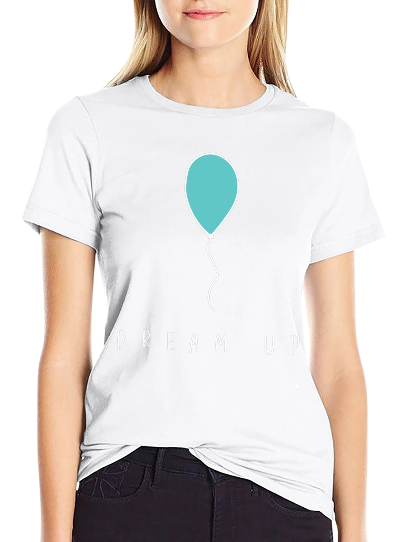 Dream Up Graphic Tee - Teal Balloon Design