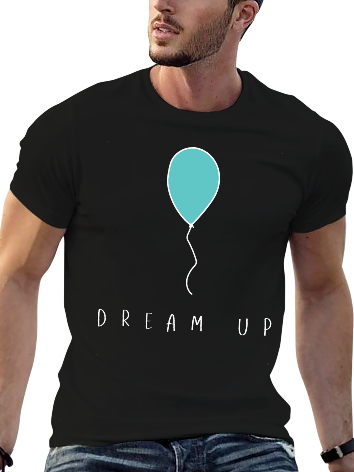 Dream Up Graphic Tee - Teal Balloon Design