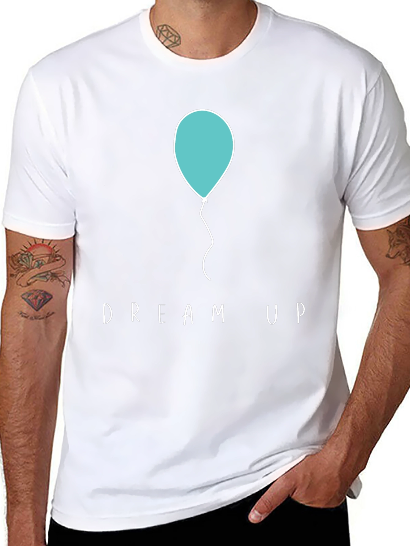 Dream Up Graphic Tee - Teal Balloon Design