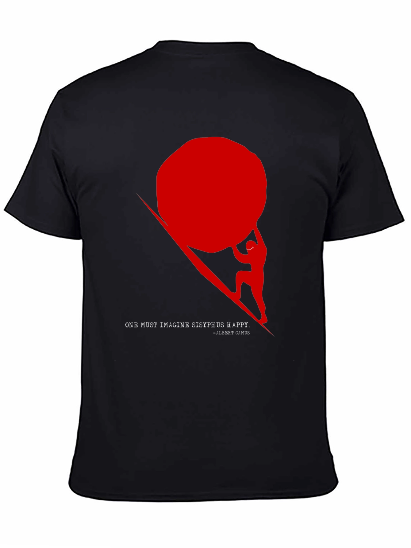 Sisyphus Happy T-Shirt - Mens Black Graphic Tee