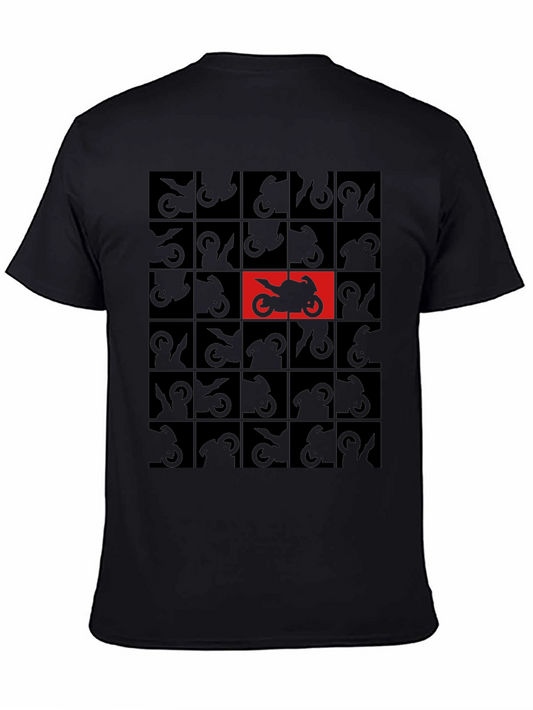 Motorcycle Graphic T-Shirt Cool Biker Tee