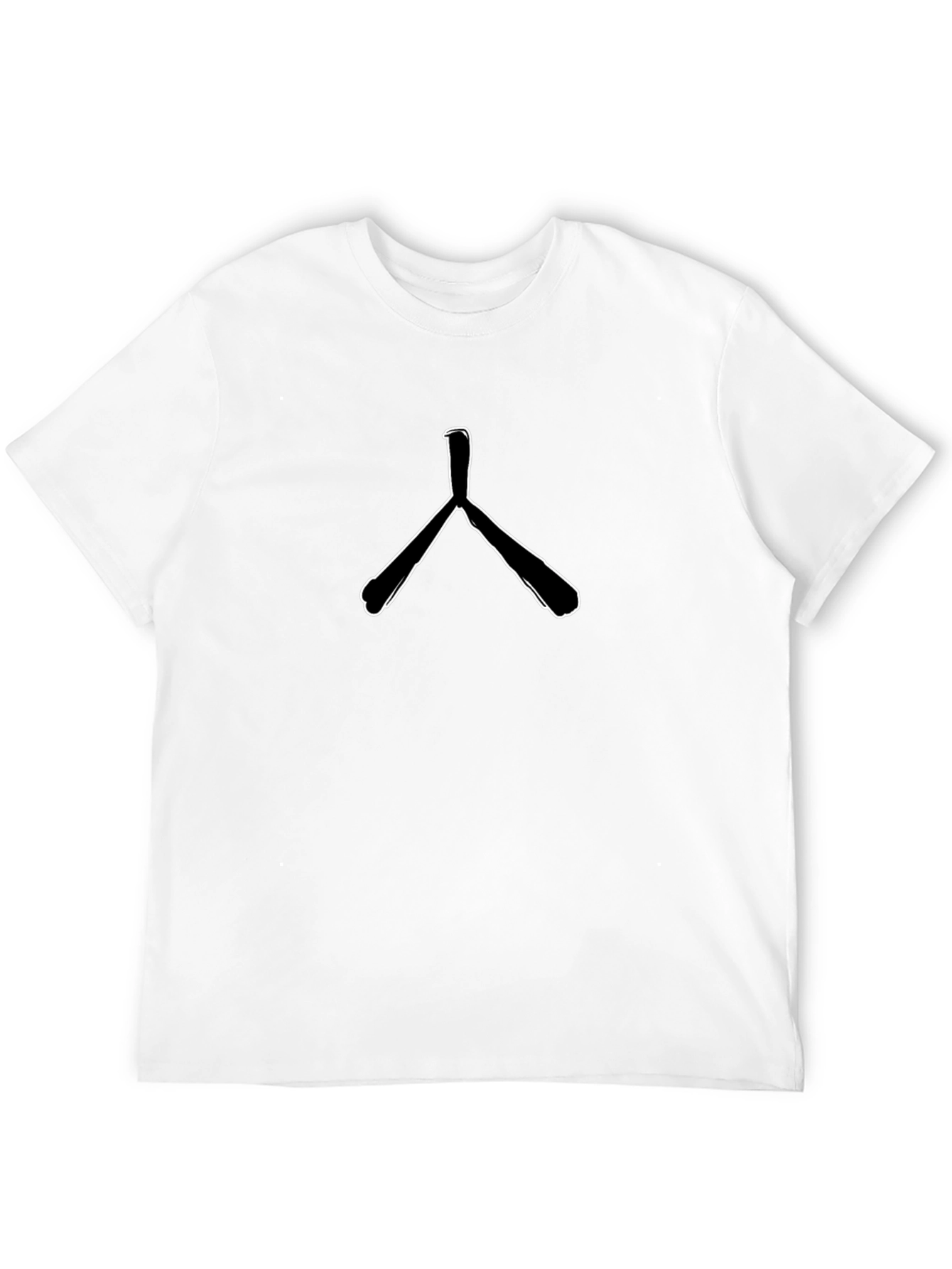 Minimalist Black Tee with Graphic