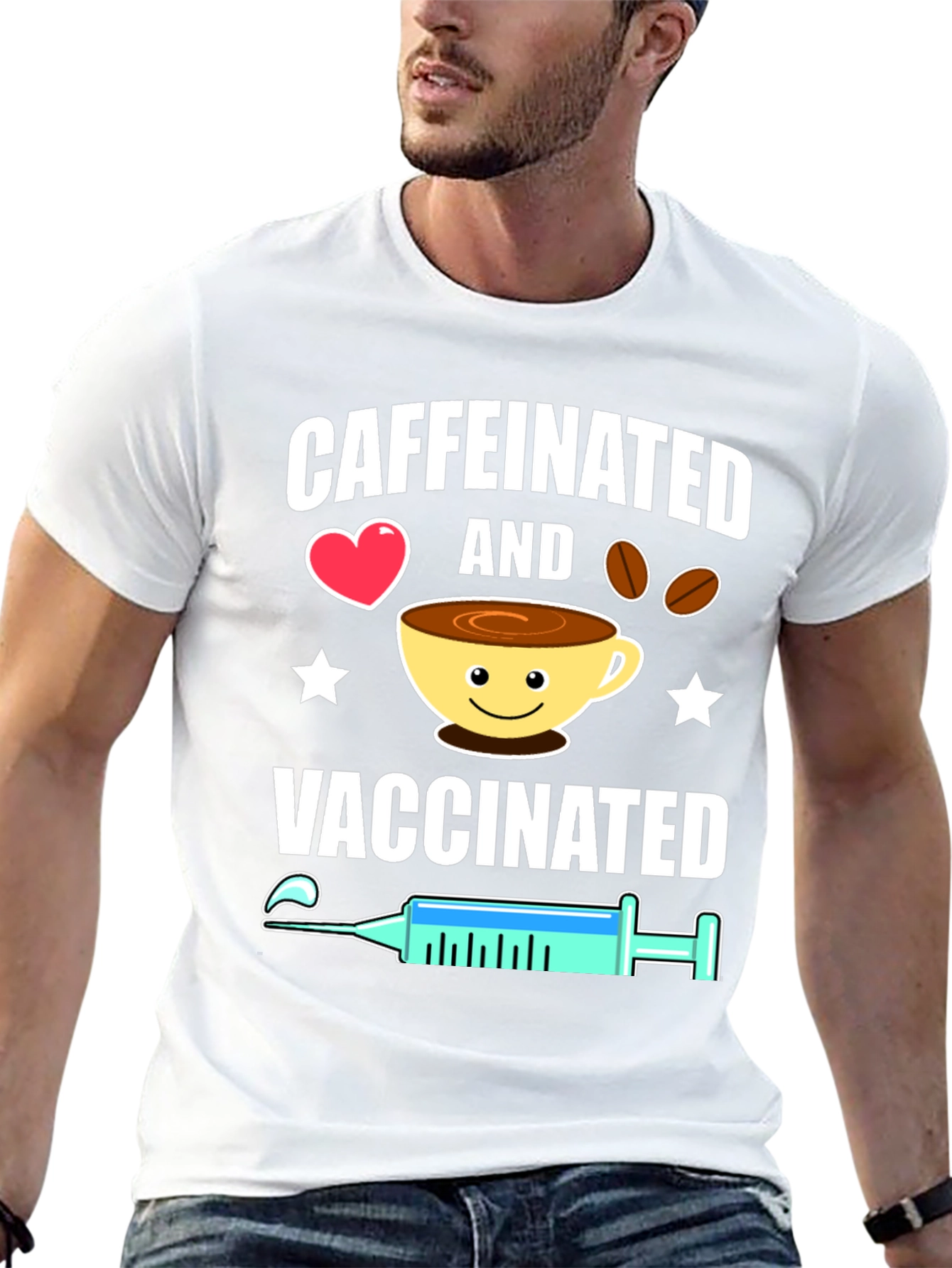 Caffeinated & Vaccinated Graphic Tee