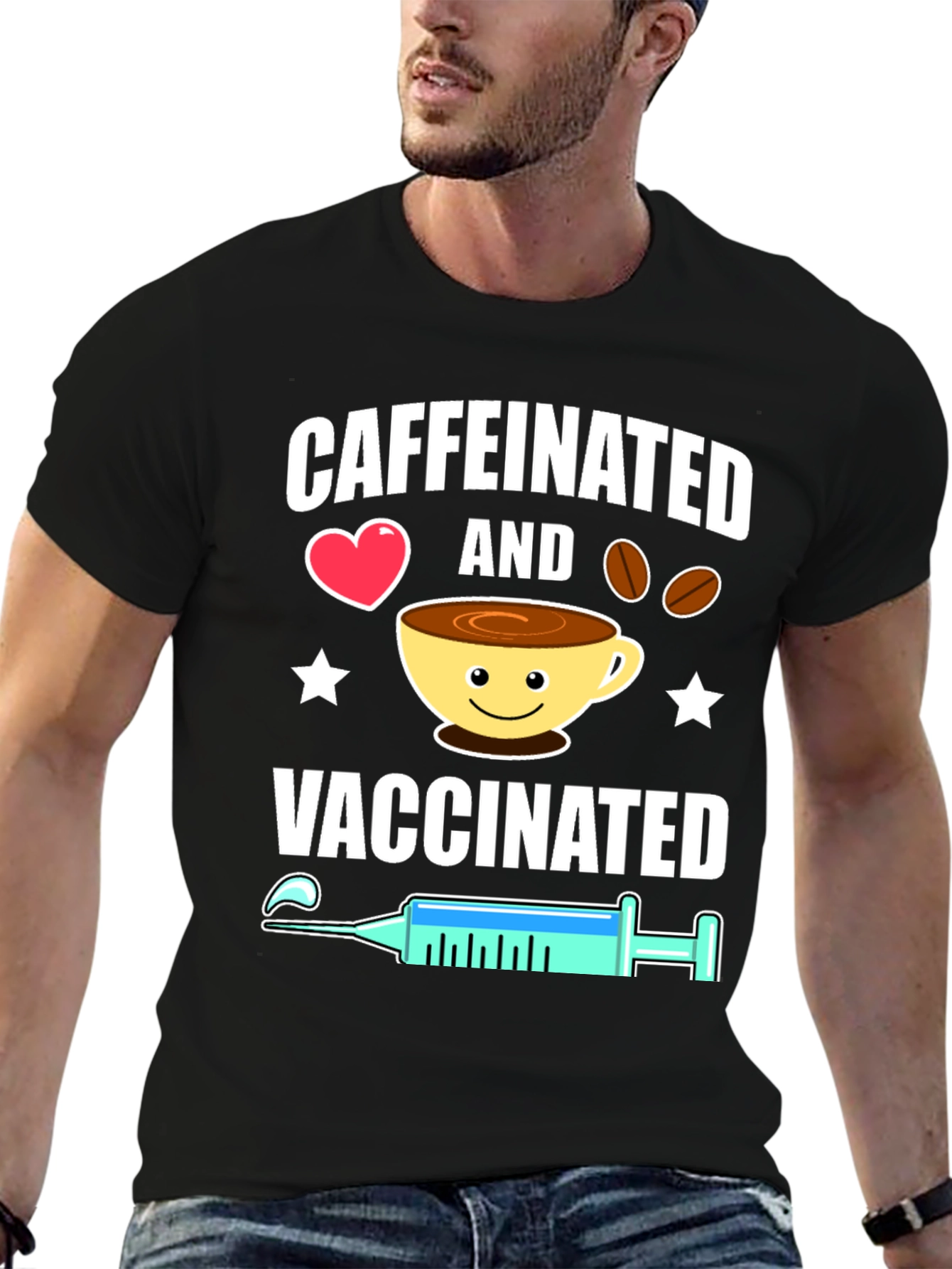 Caffeinated & Vaccinated Graphic Tee