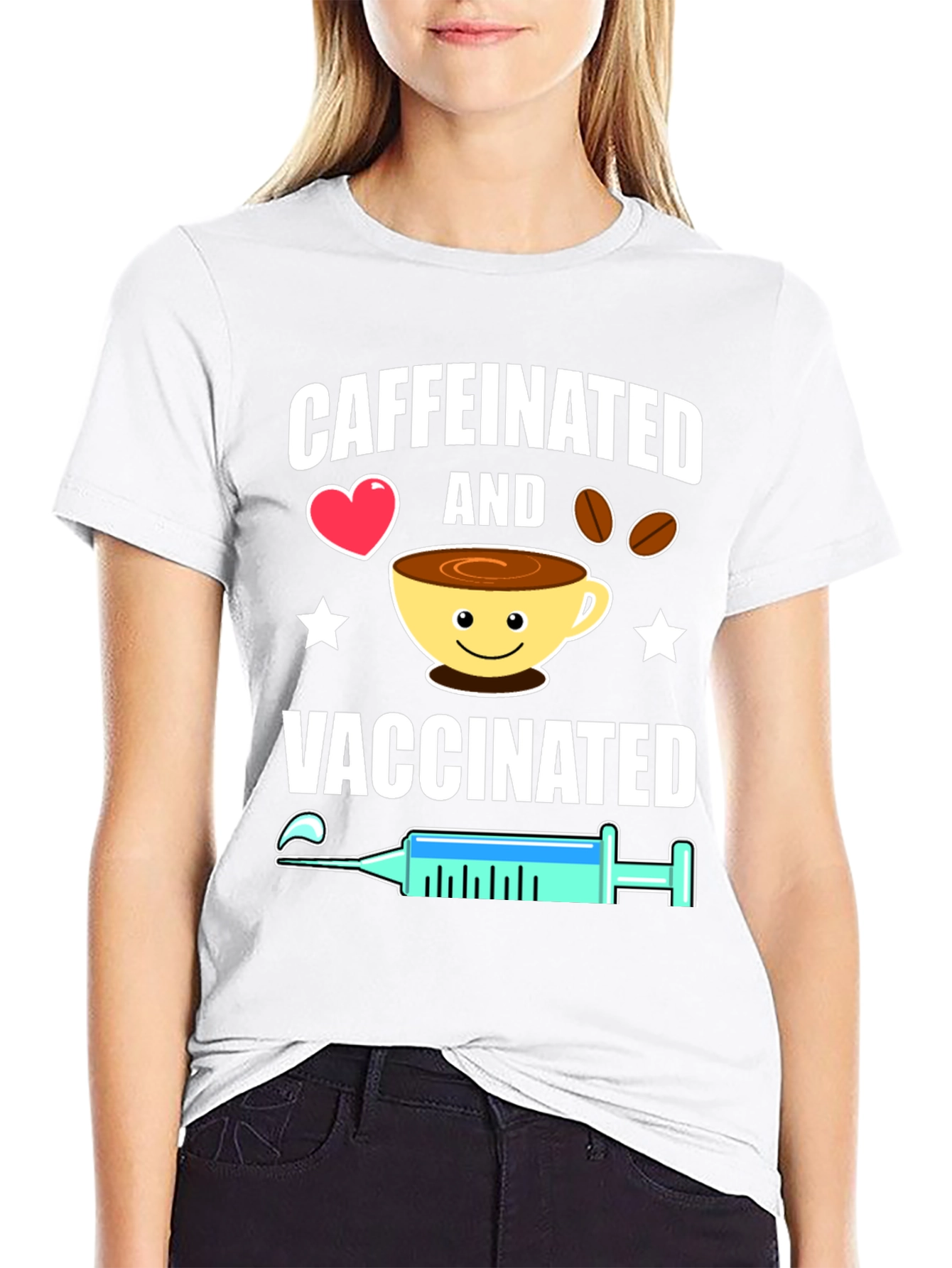 Caffeinated & Vaccinated Graphic Tee