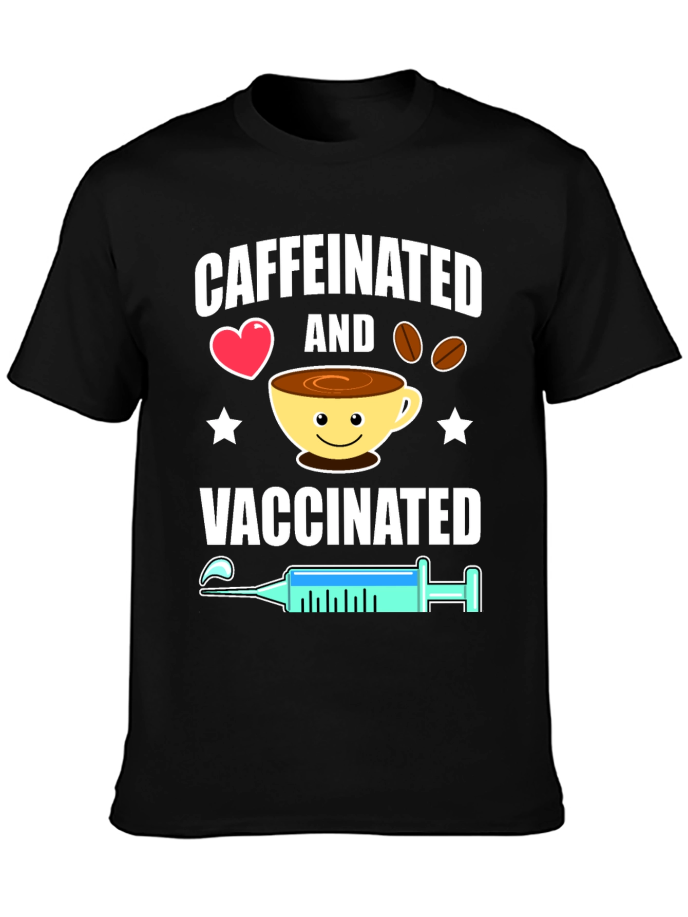Caffeinated & Vaccinated Graphic Tee