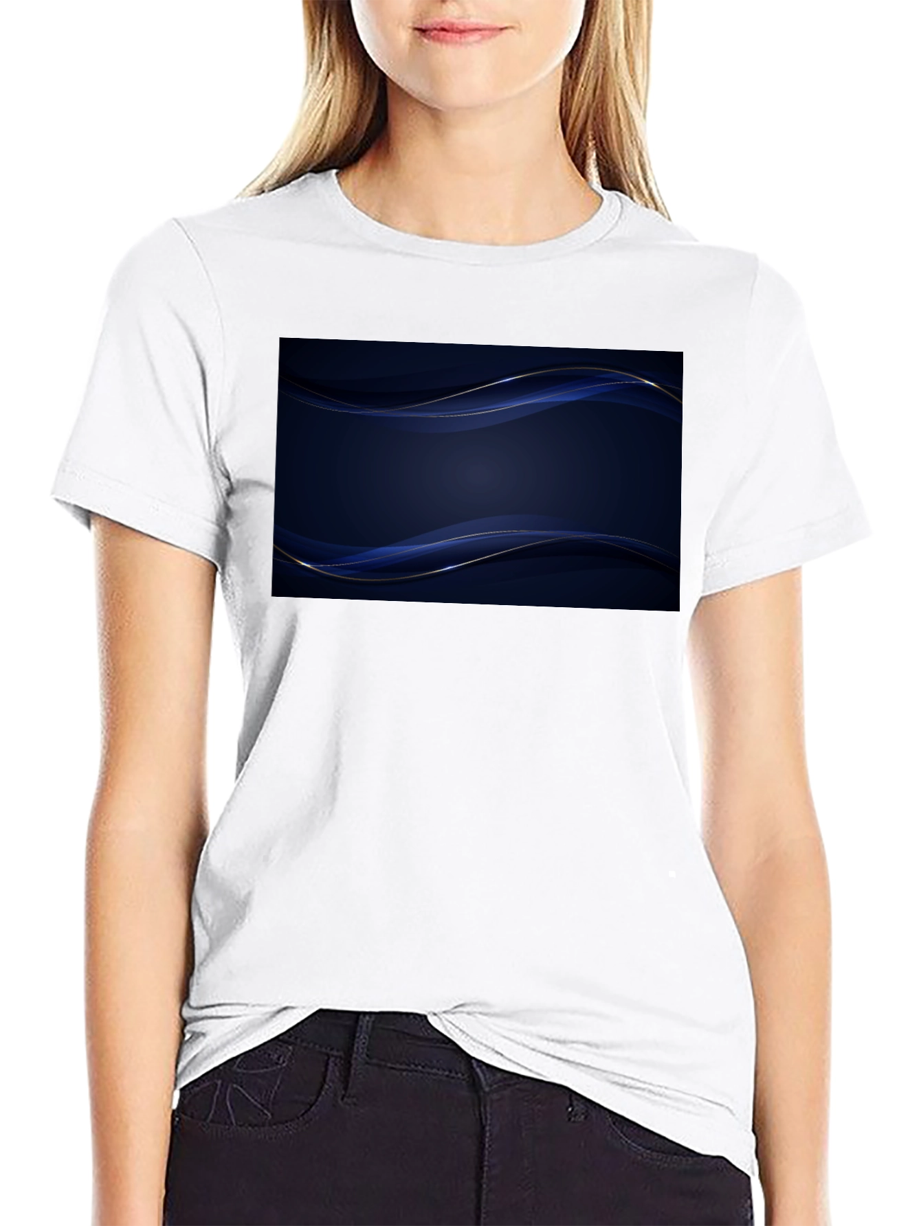 Modern Abstract Wave T-Shirt - Stylish Graphic Tee