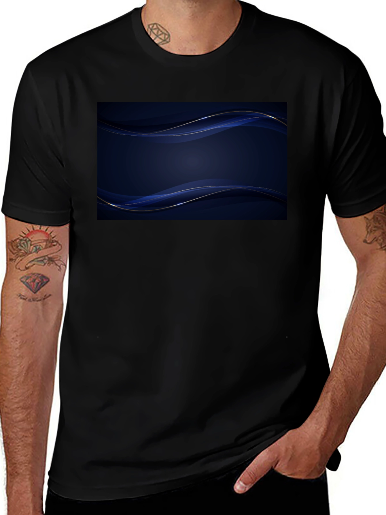 Modern Abstract Wave T-Shirt - Stylish Graphic Tee