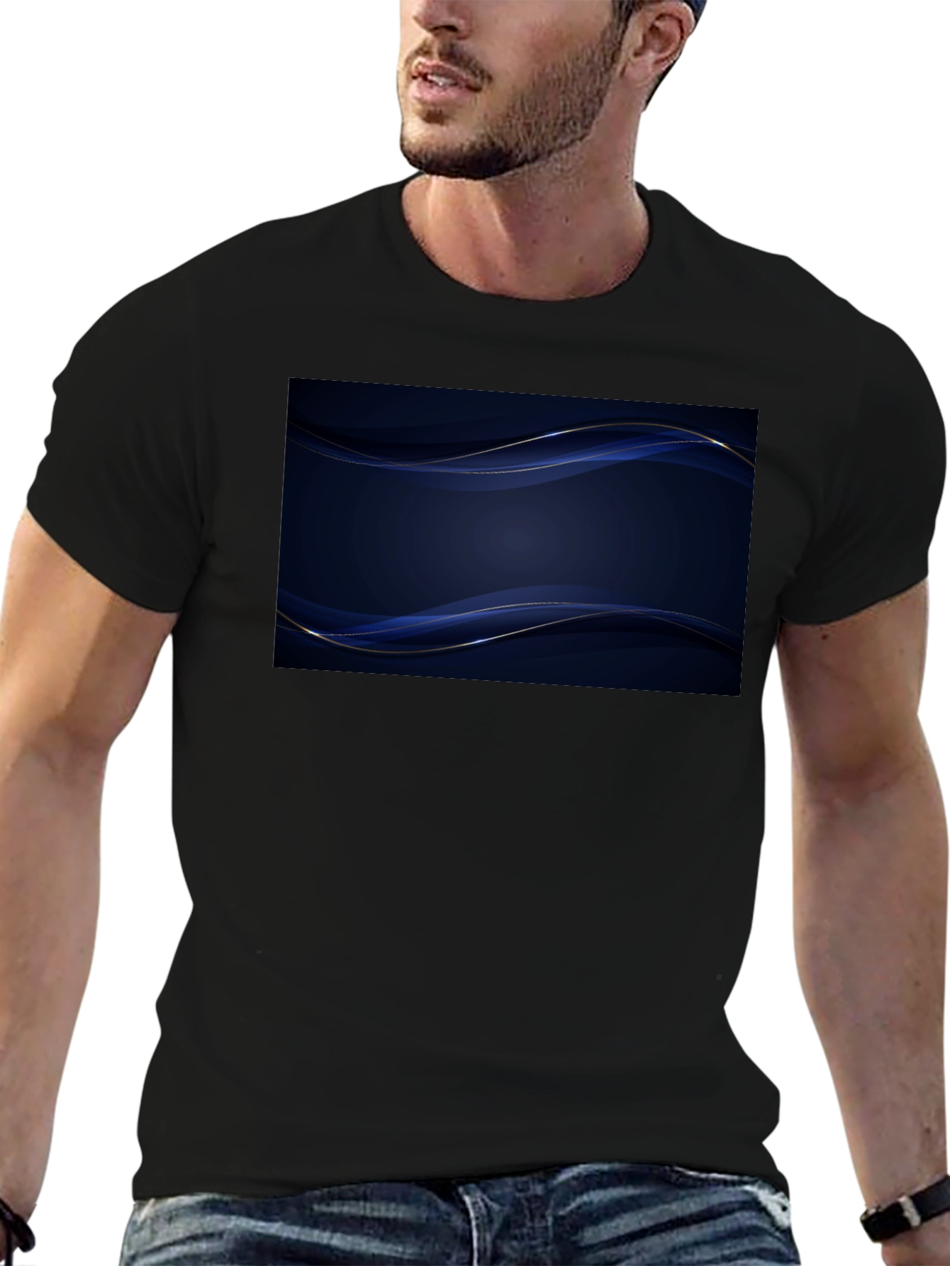 Modern Abstract Wave T-Shirt - Stylish Graphic Tee