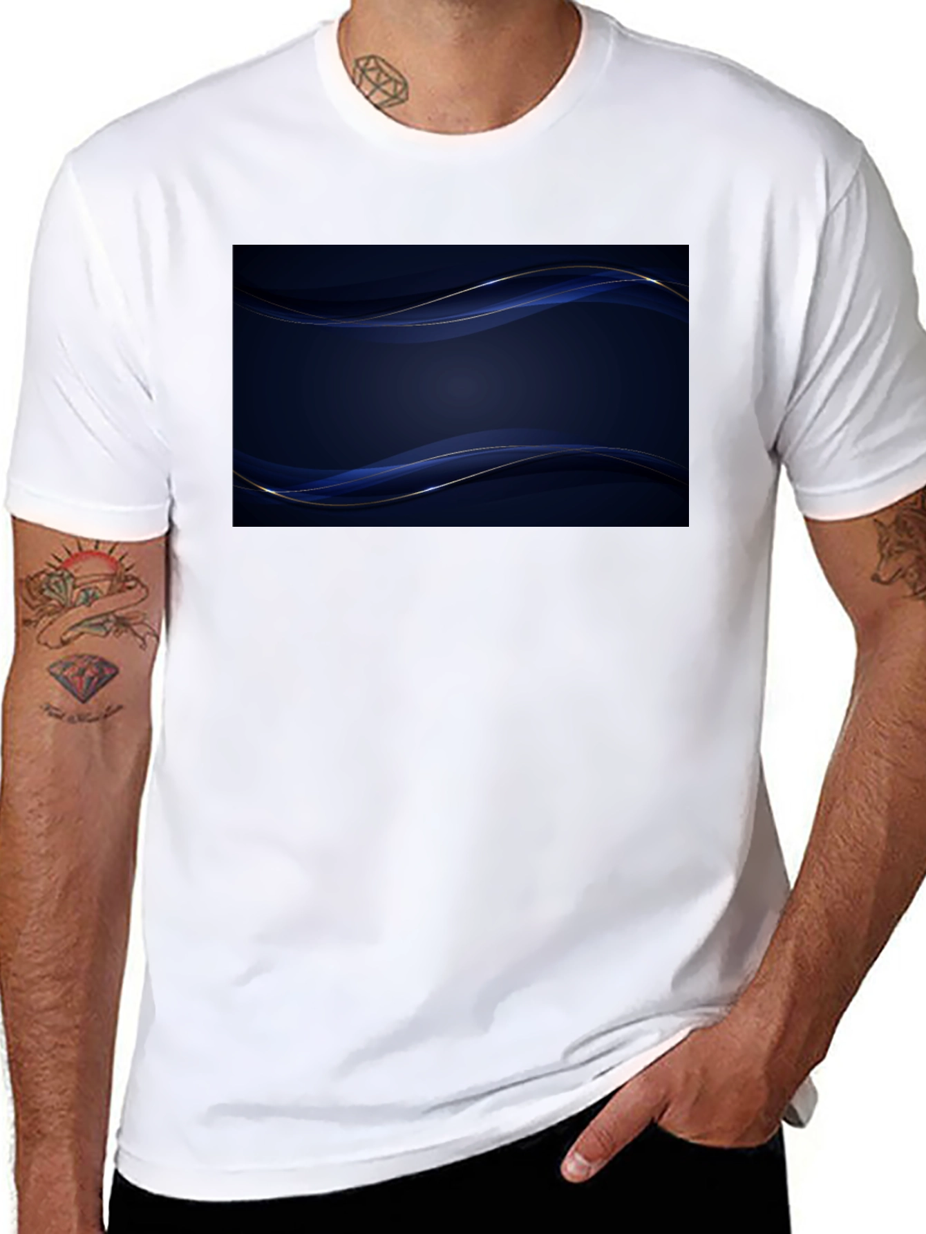 Modern Abstract Wave T-Shirt - Stylish Graphic Tee
