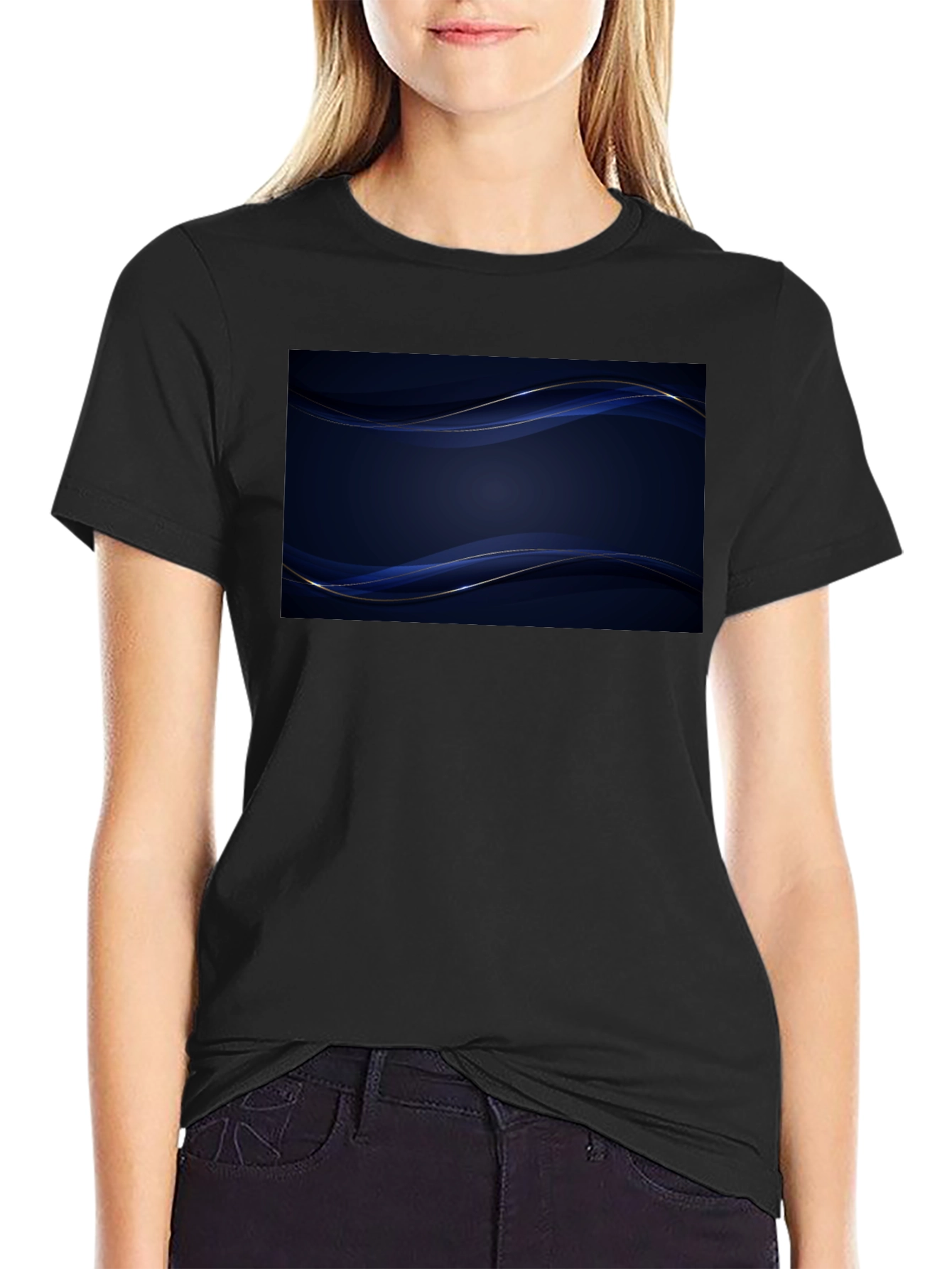 Modern Abstract Wave T-Shirt - Stylish Graphic Tee