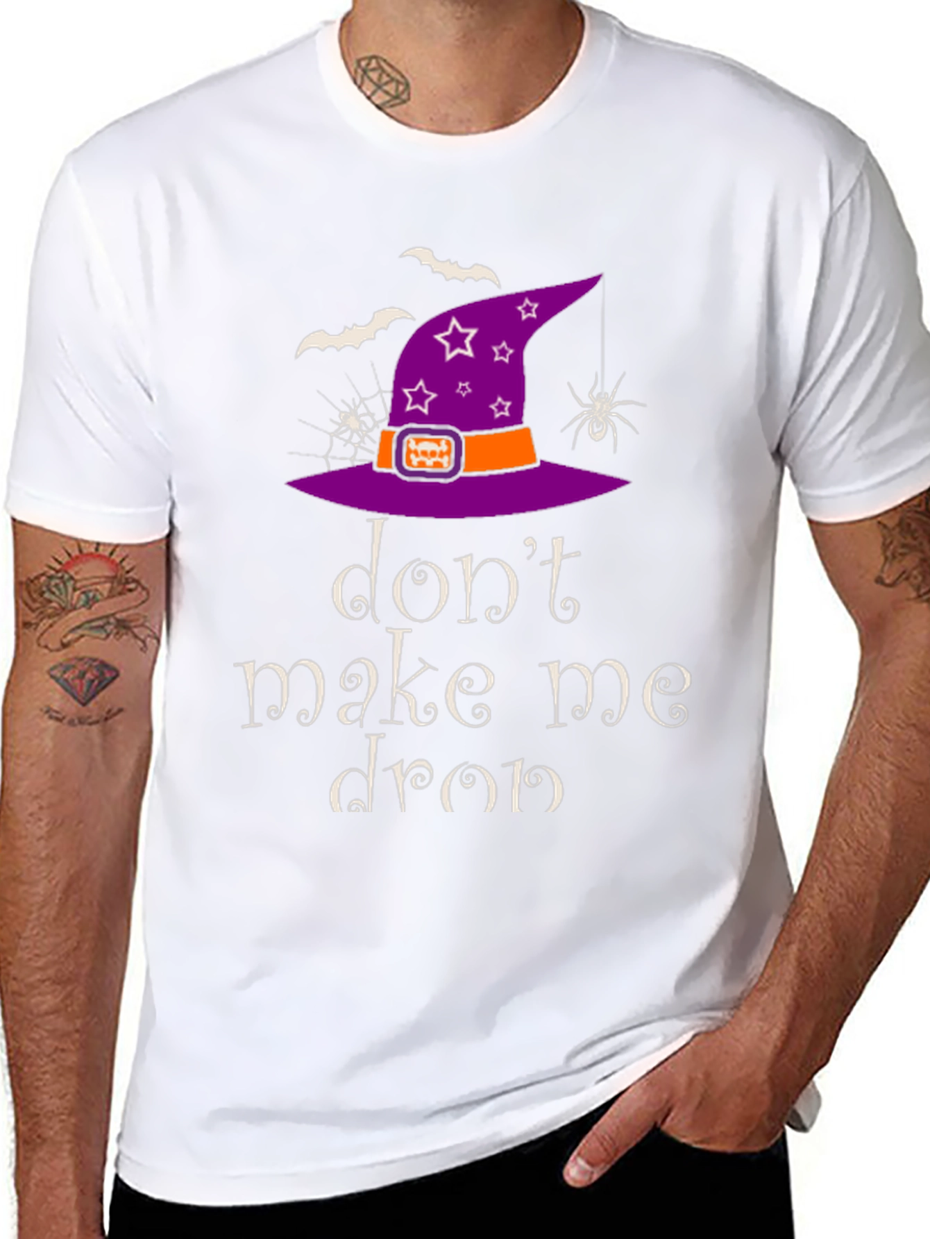 Halloween Witch Hat Graphic T-Shirt