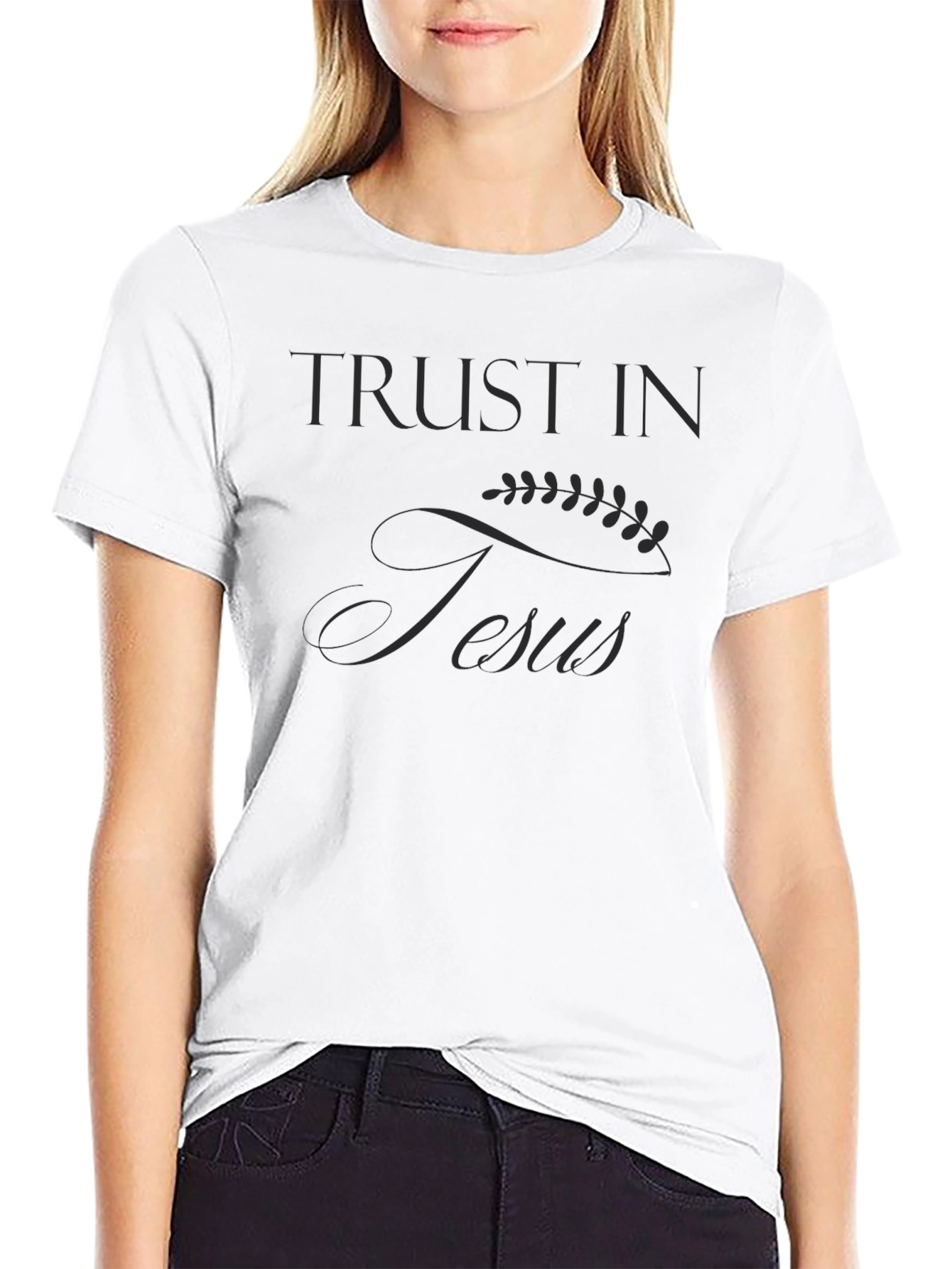 Trust In Jesus Graphic Tee - Black Christian T-Shirt