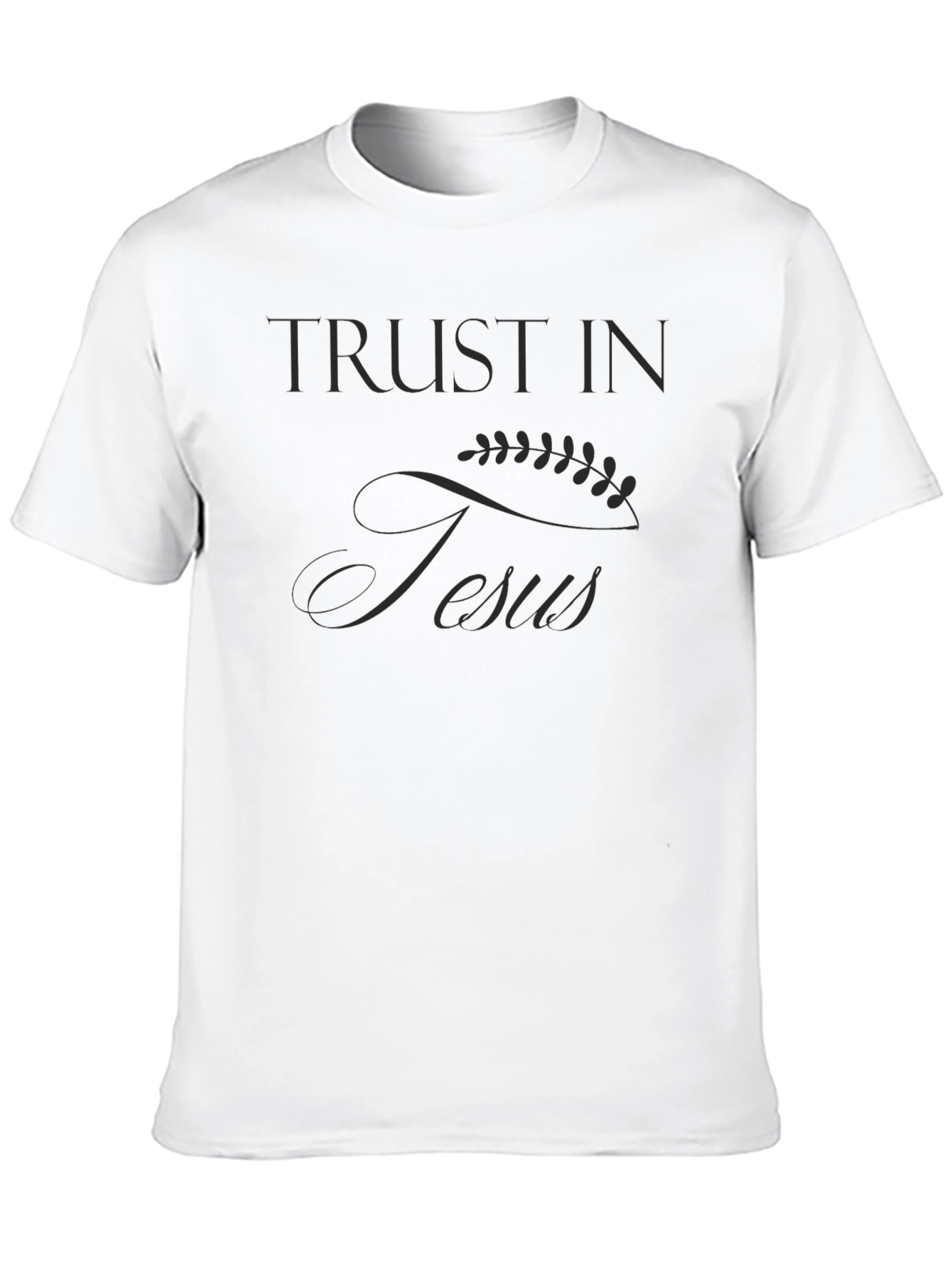 Trust In Jesus Graphic Tee - Black Christian T-Shirt