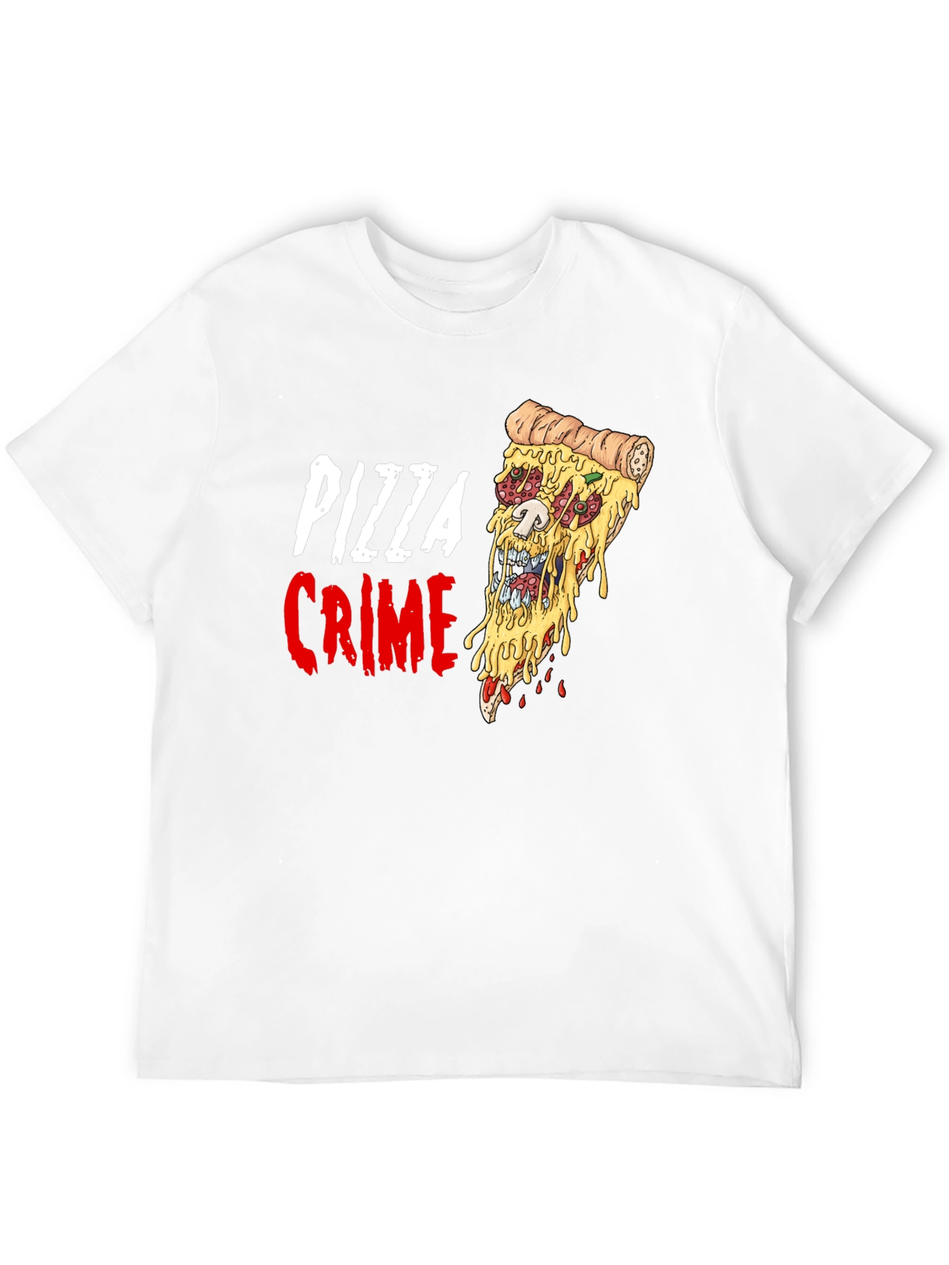 Pizza Crime Graphic T-Shirt