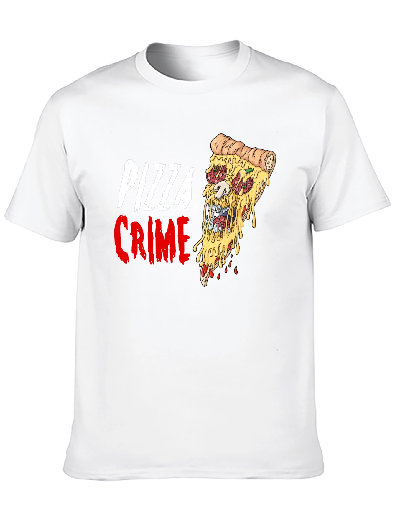 Pizza Crime Graphic T-Shirt