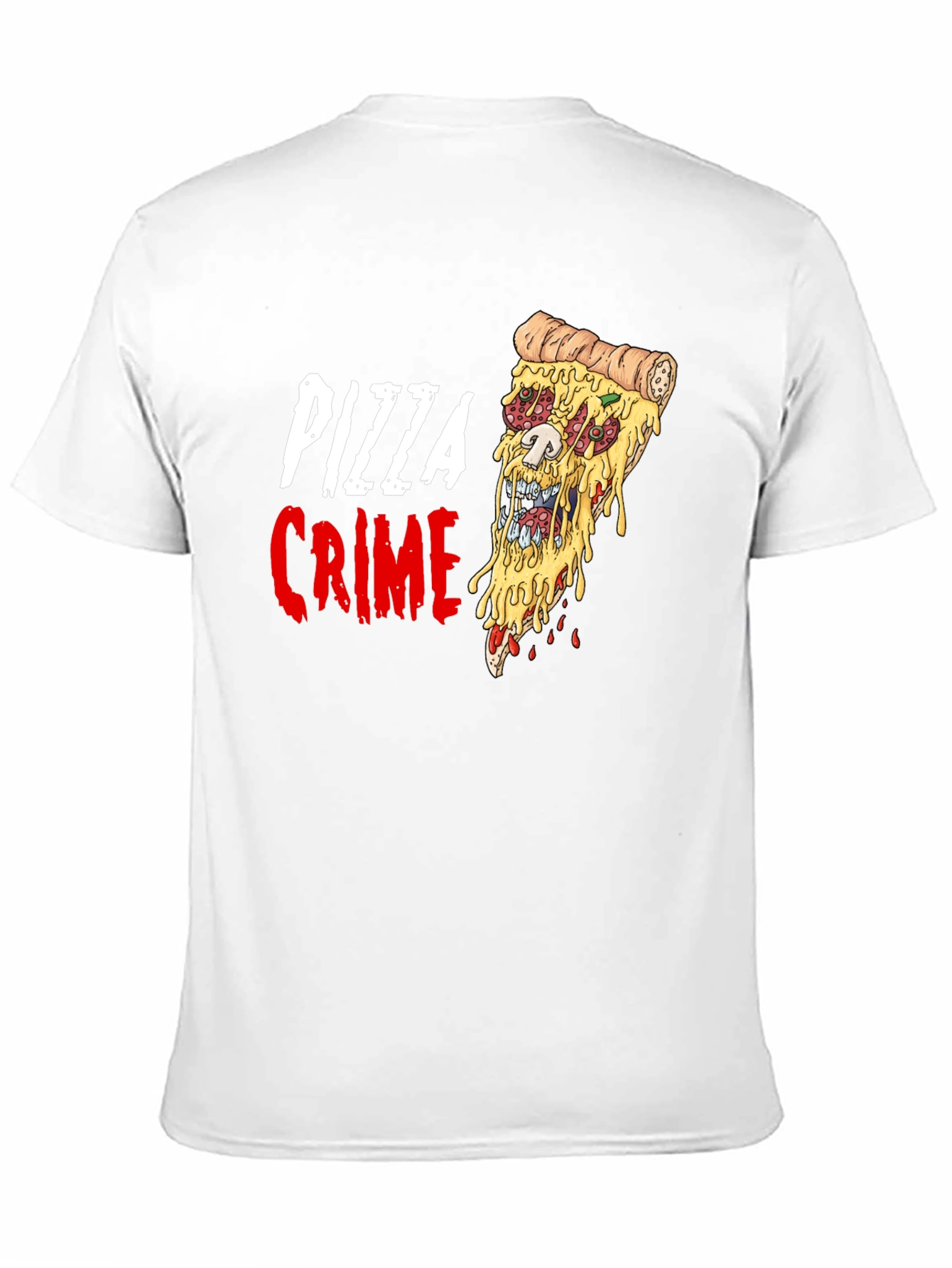 Pizza Crime Graphic T-Shirt