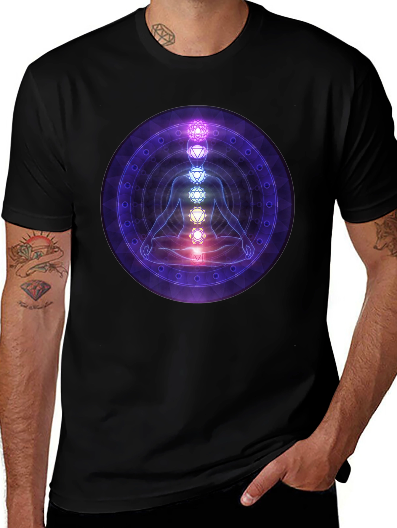 Chakra Meditation Graphic T-Shirt