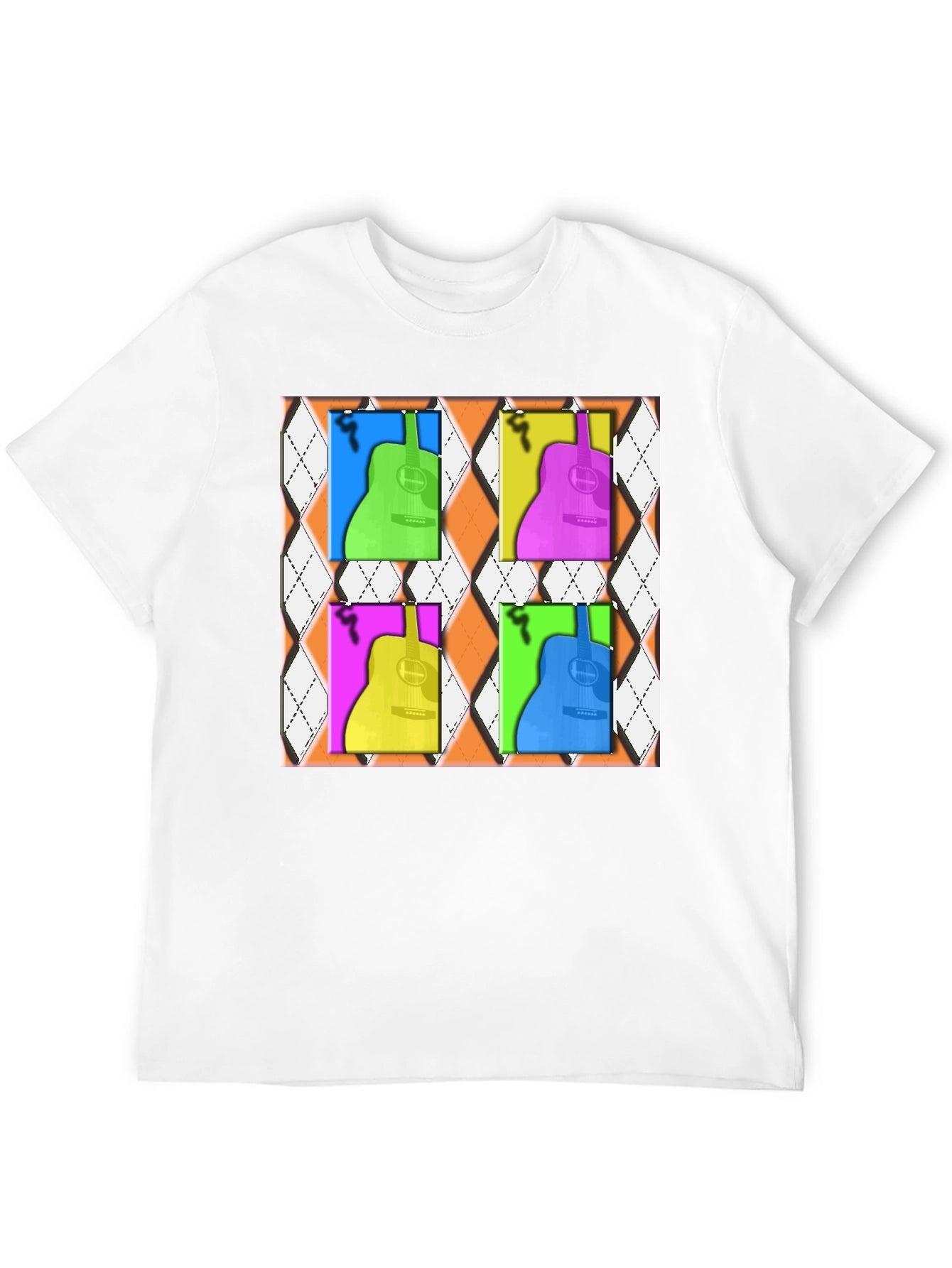Pop Art Guitar T-Shirt - Modern Musical Design
