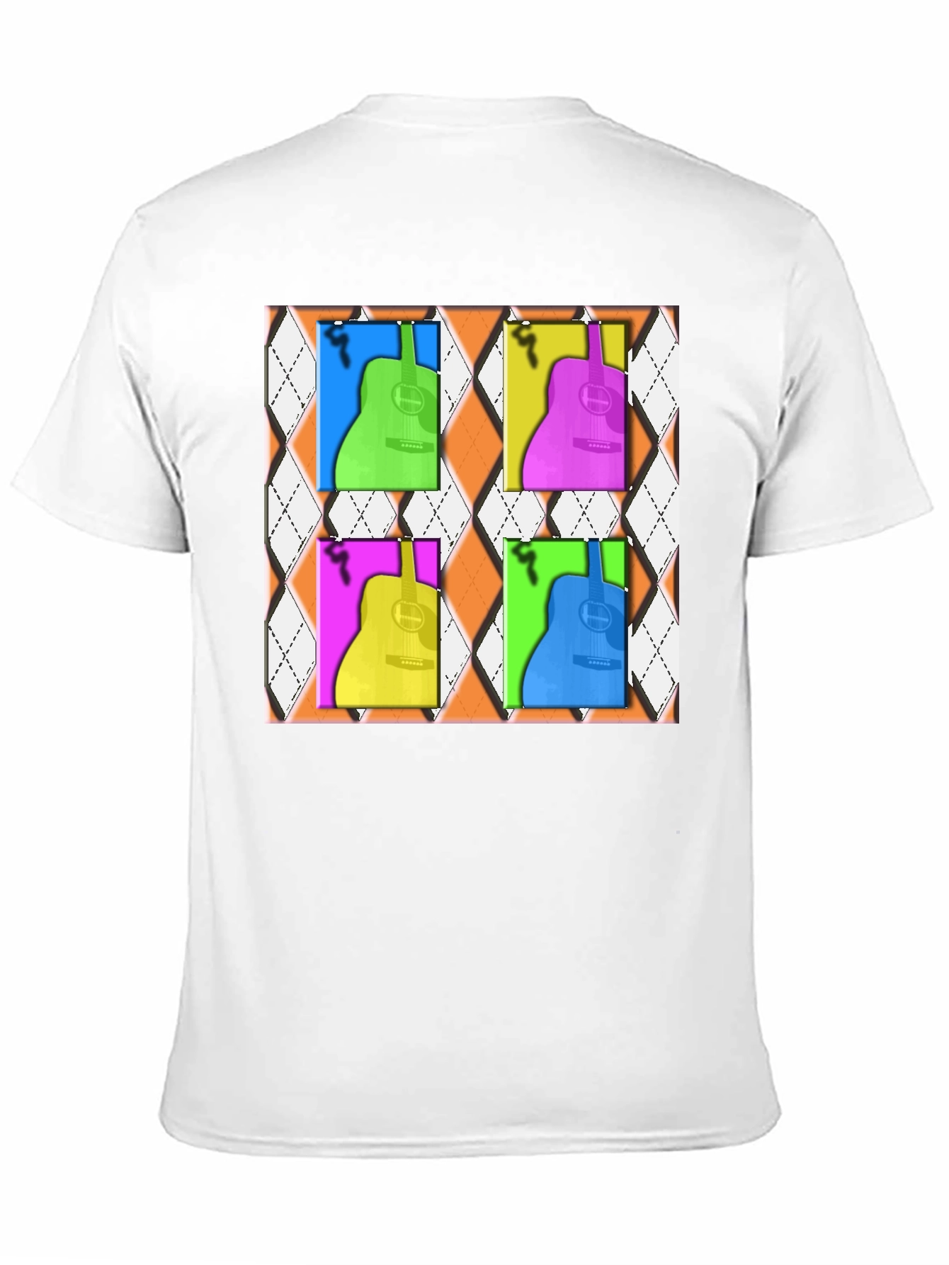 Pop Art Guitar T-Shirt - Modern Musical Design