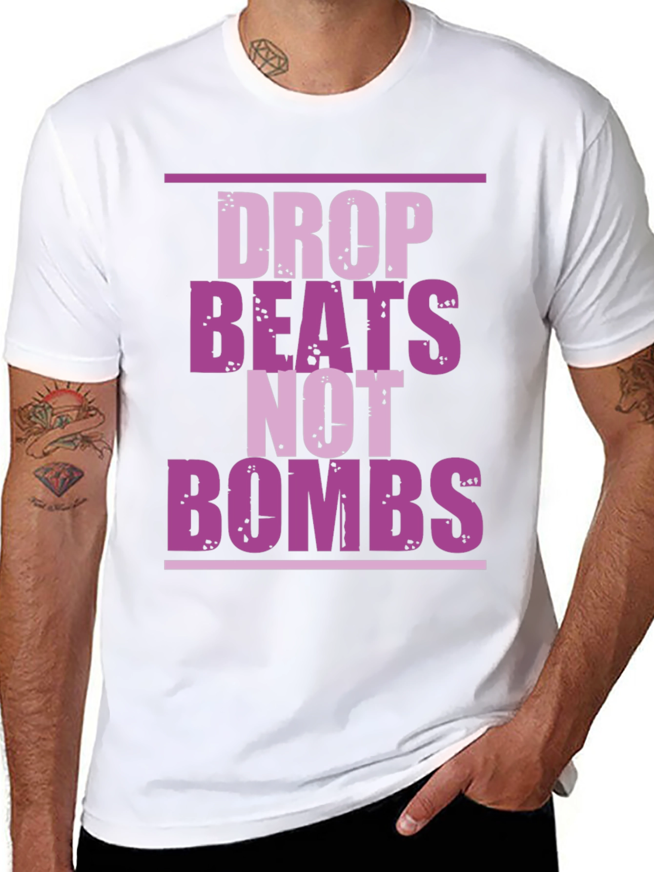 Drop Beats Not Bombs Graphic T-Shirt