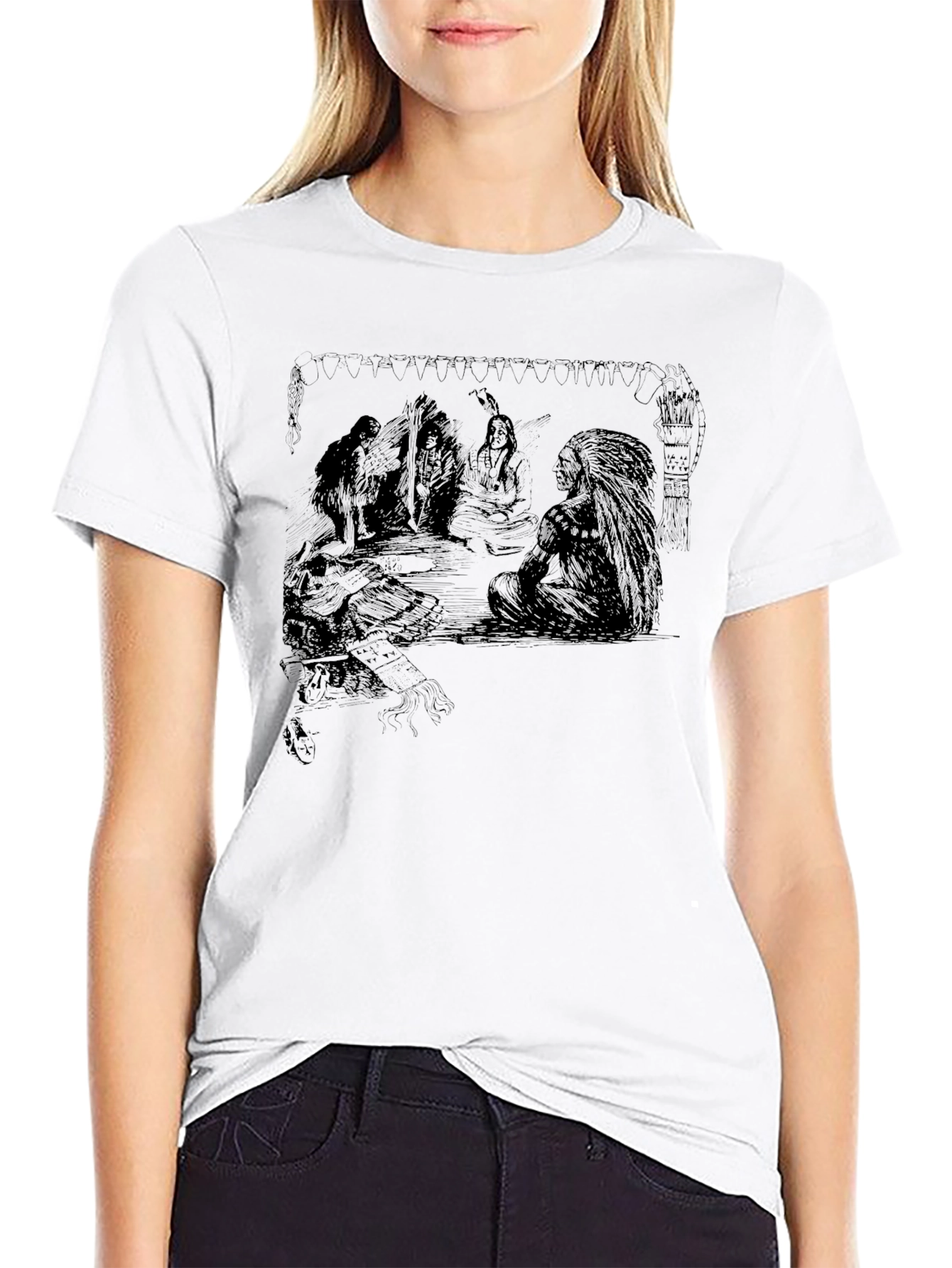 Graphic Print Black Casual T-Shirt