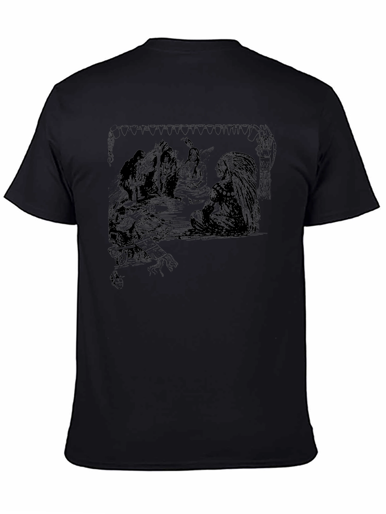 Graphic Print Black Casual T-Shirt