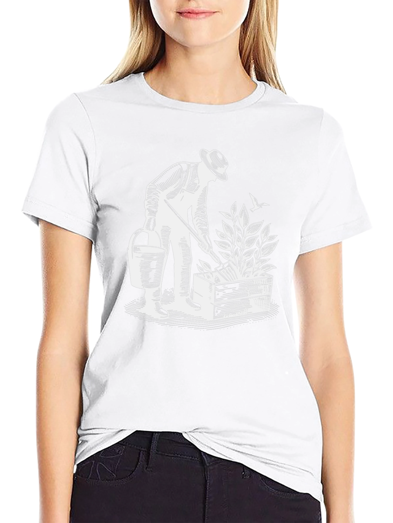Gardener Graphic Tee - Black Cotton T-Shirt