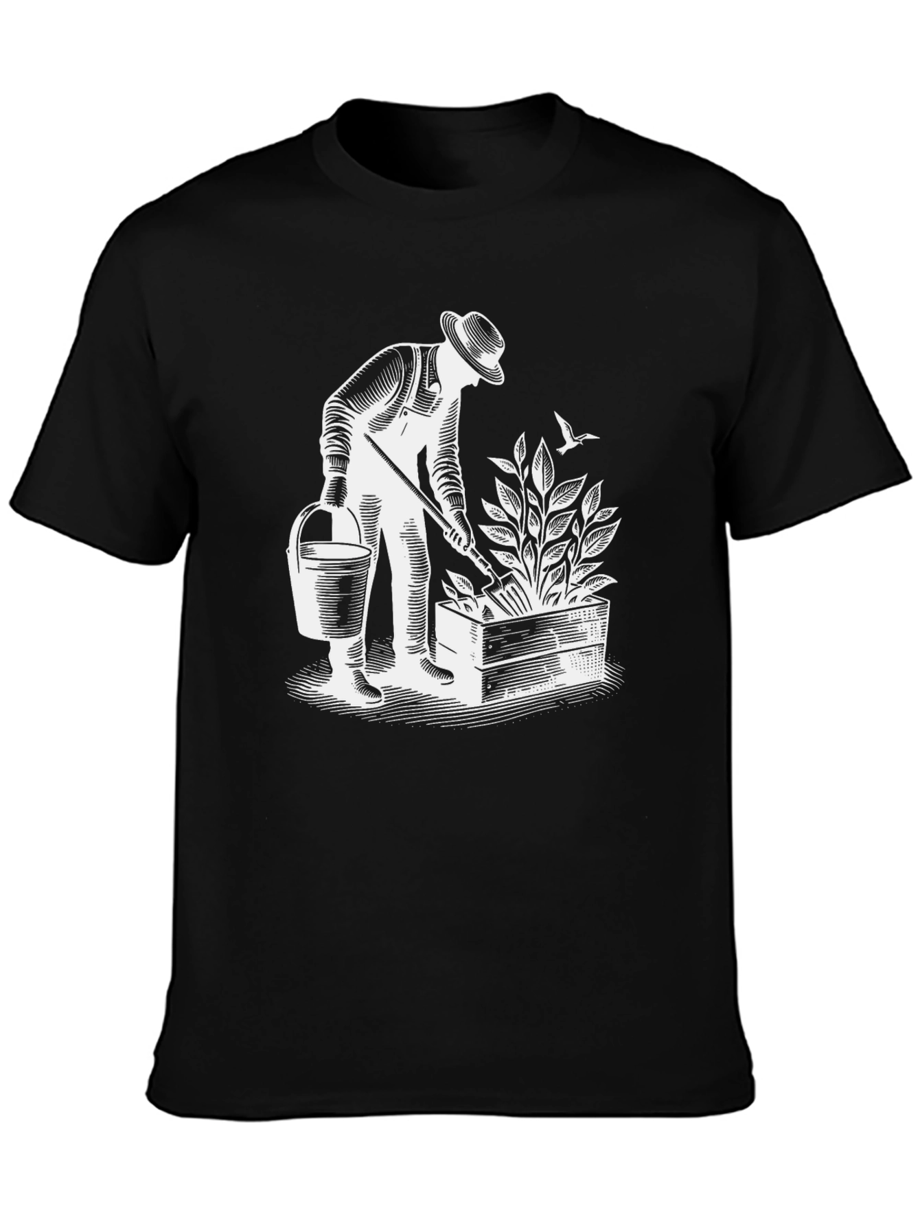 Gardener Graphic Tee - Black Cotton T-Shirt