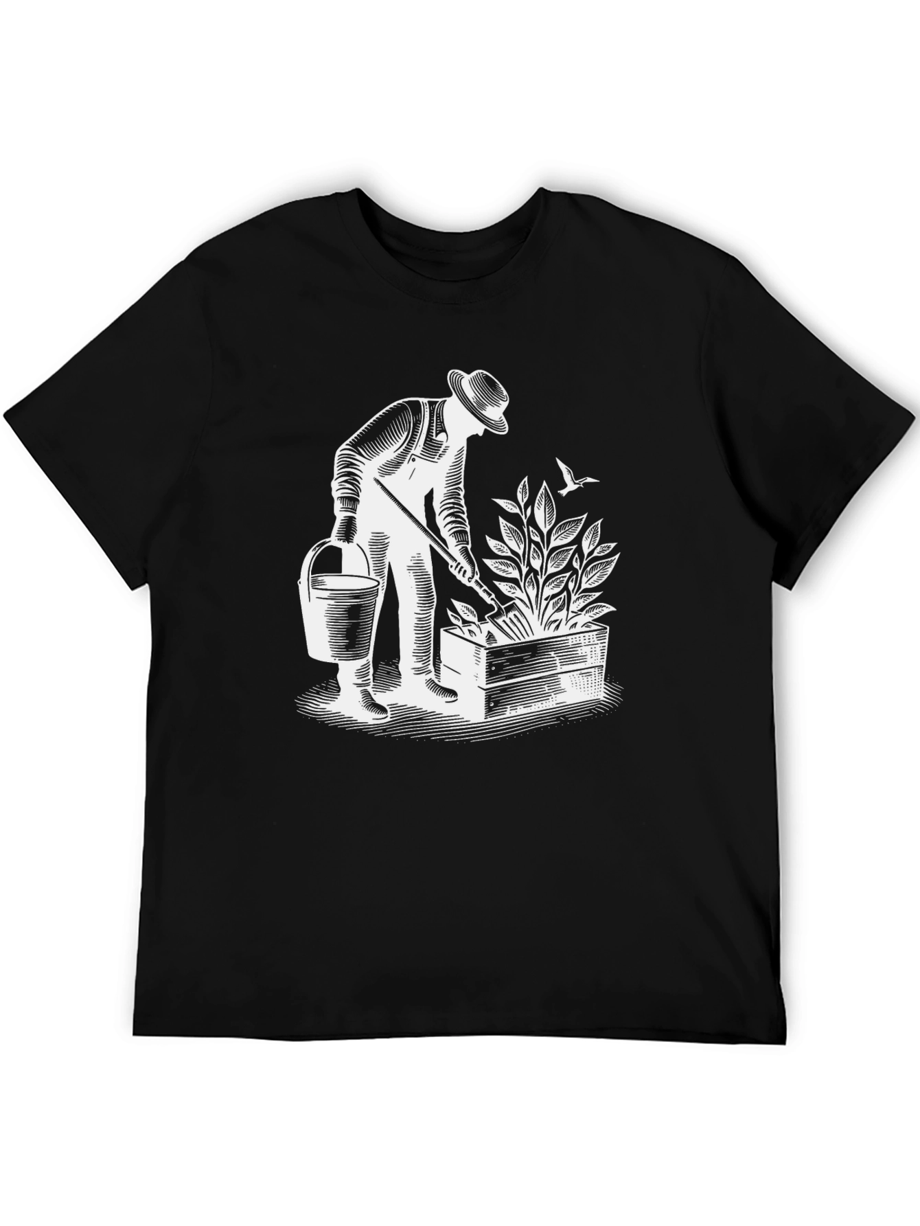 Gardener Graphic Tee - Black Cotton T-Shirt